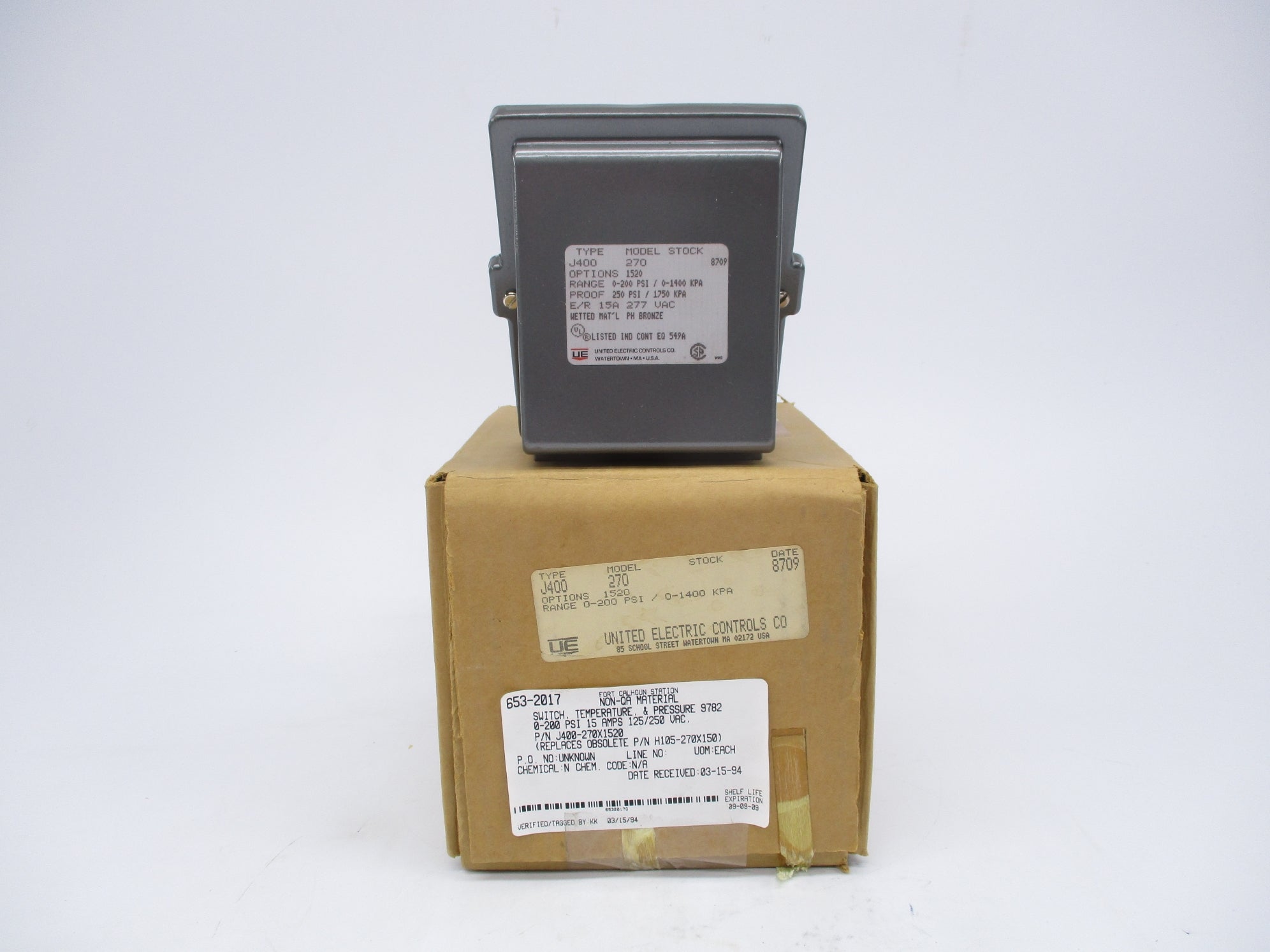 UNITED ELECTRIC J400-270 0-200PSI NSMP