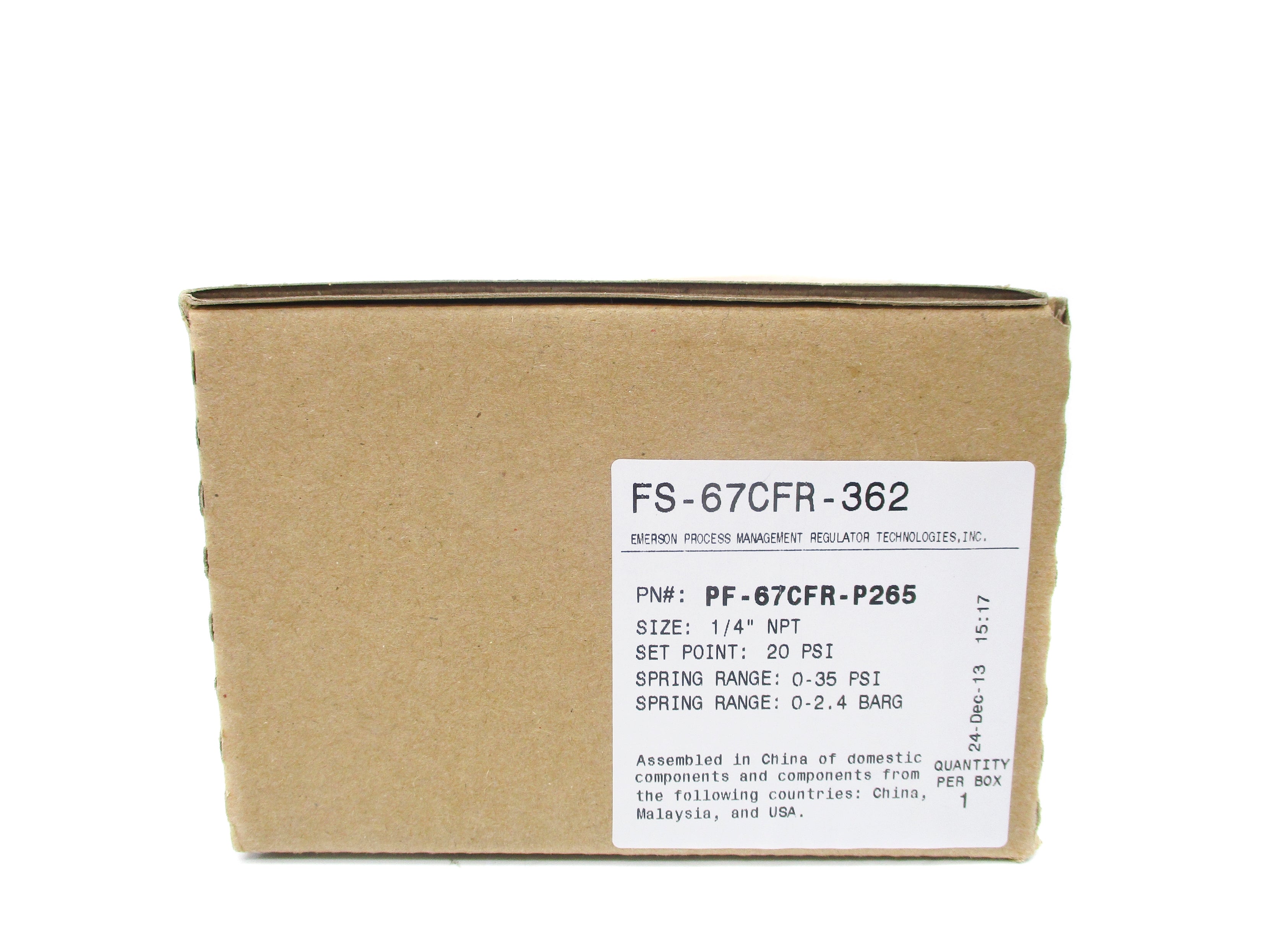 FISHER CONTROLS PF-67CFR-P265 0-35PSI NSMP
