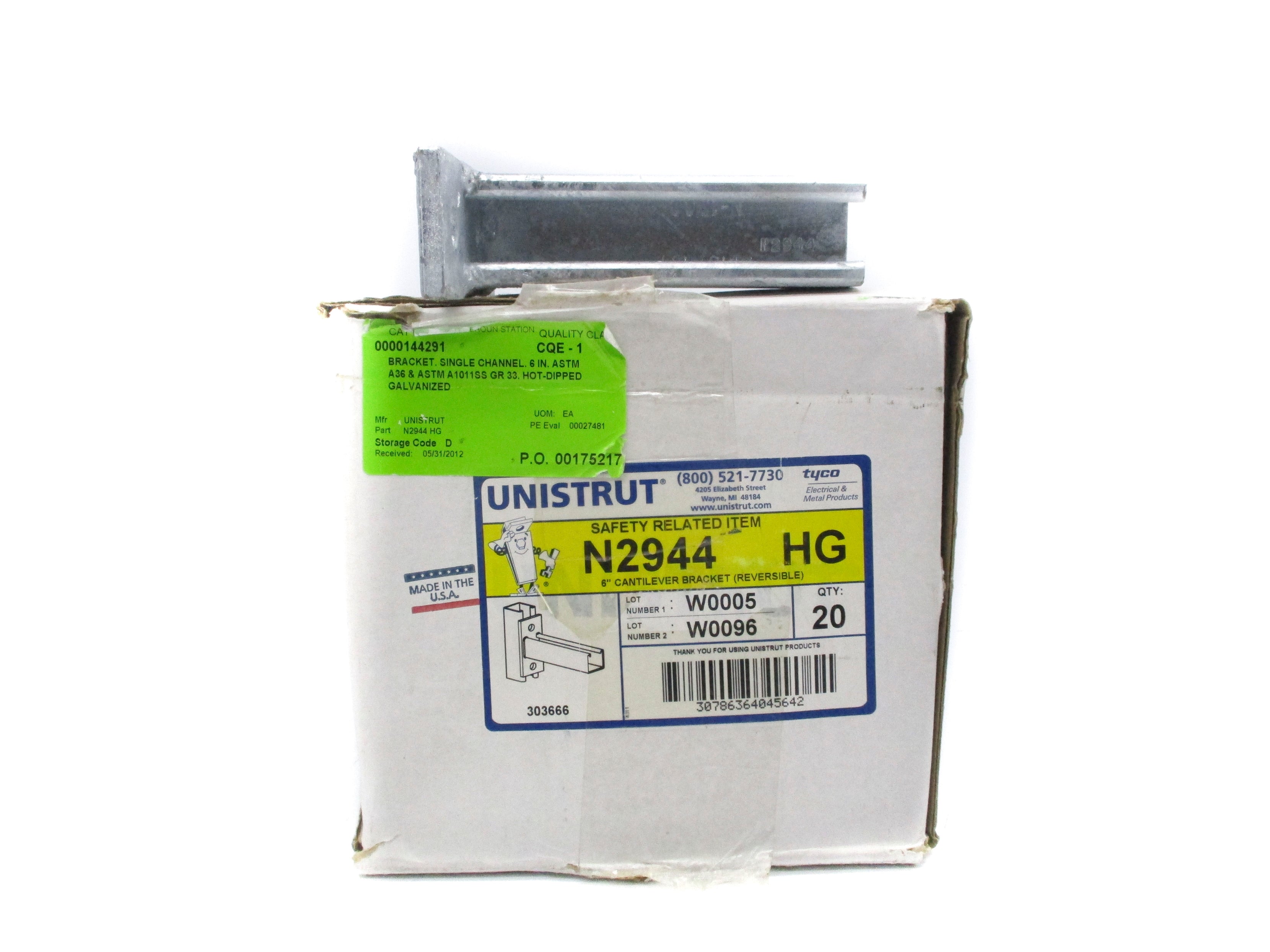 UNISTRUT N2944HG (PKG OF 20) NSMP