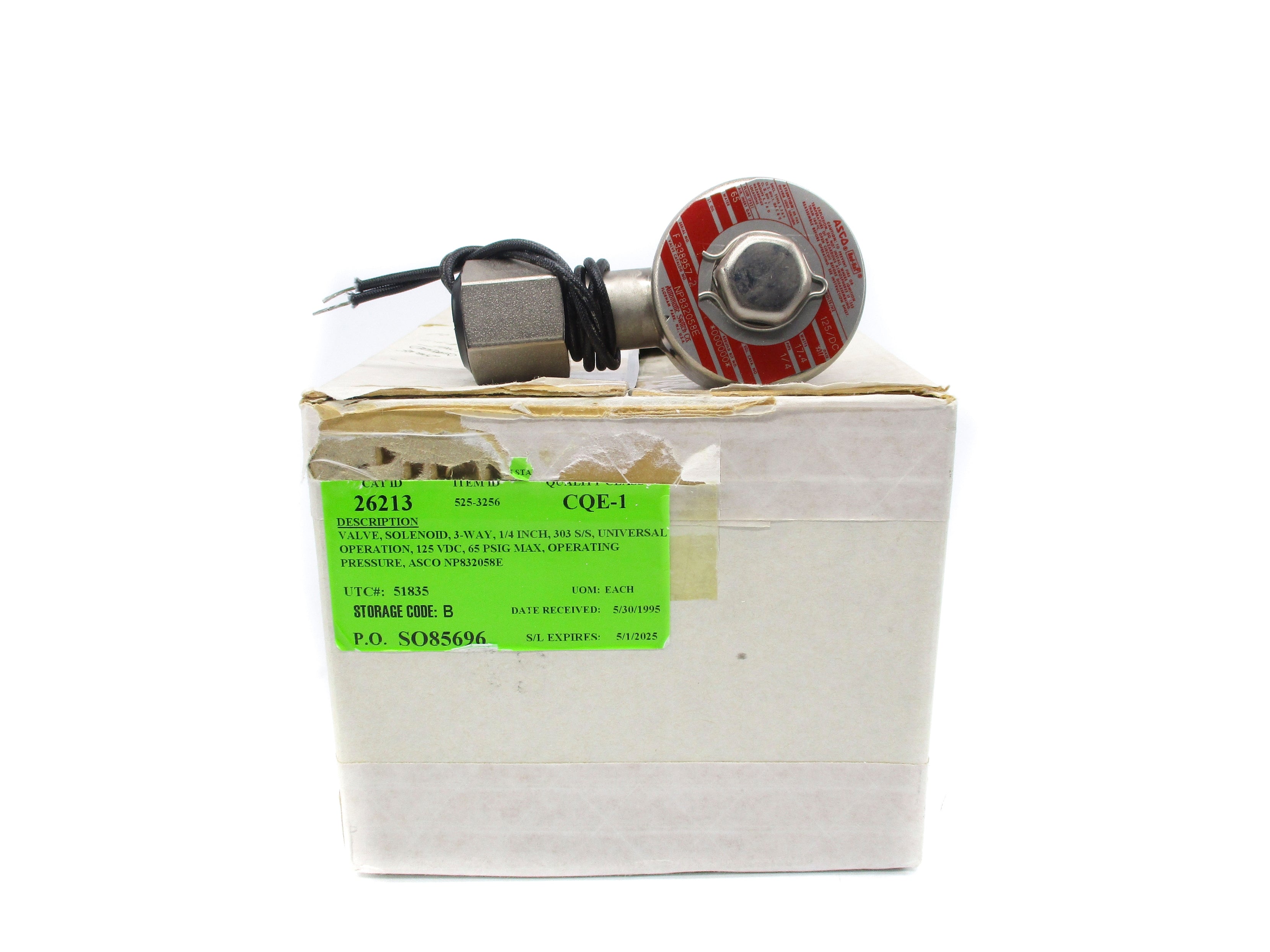 ASCO NP832058E 1/4" 125/DC 65PSI NSMP