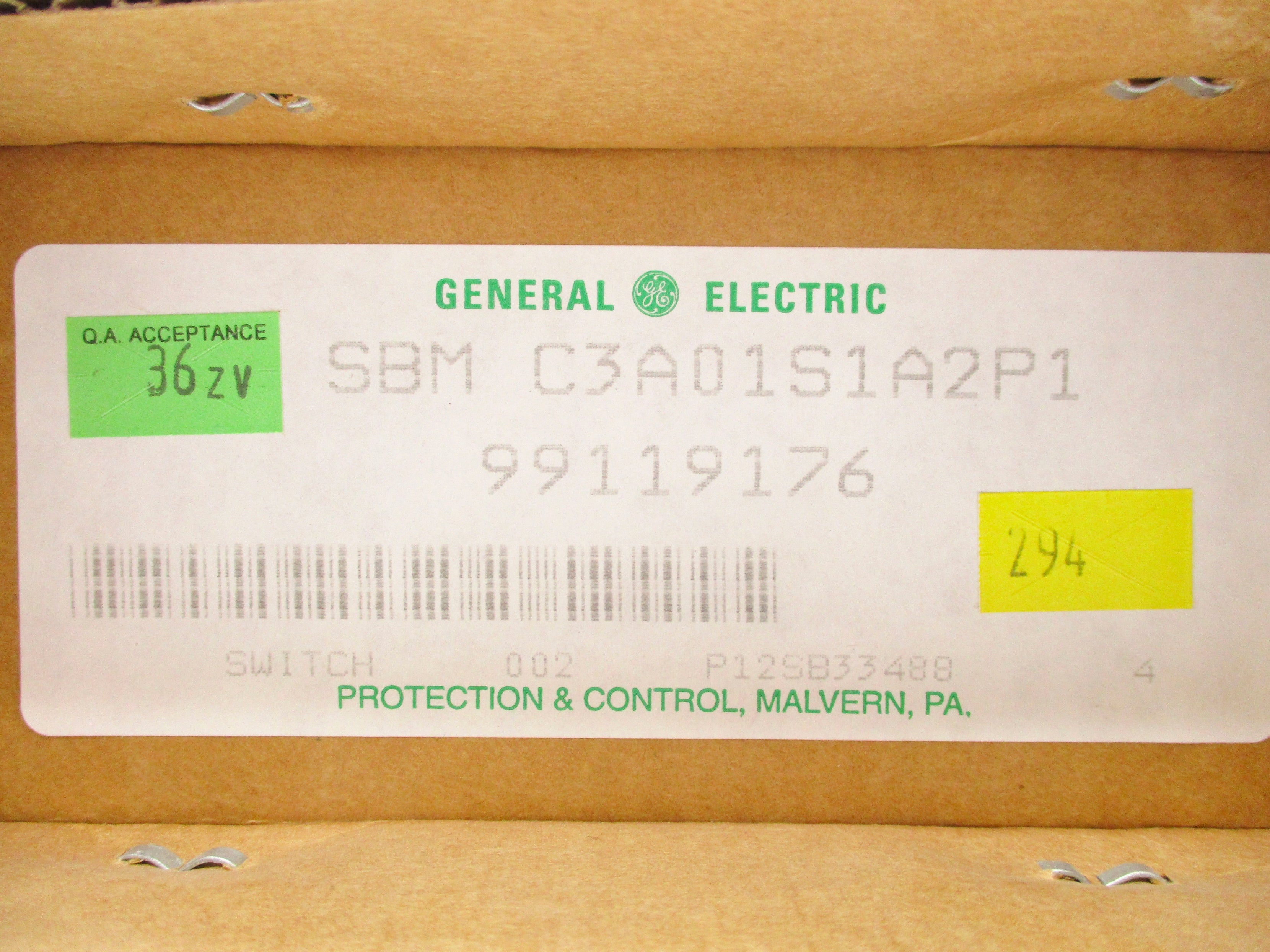 GENERAL ELECTRIC 16SBMC3A01S1A2P1 NSFS