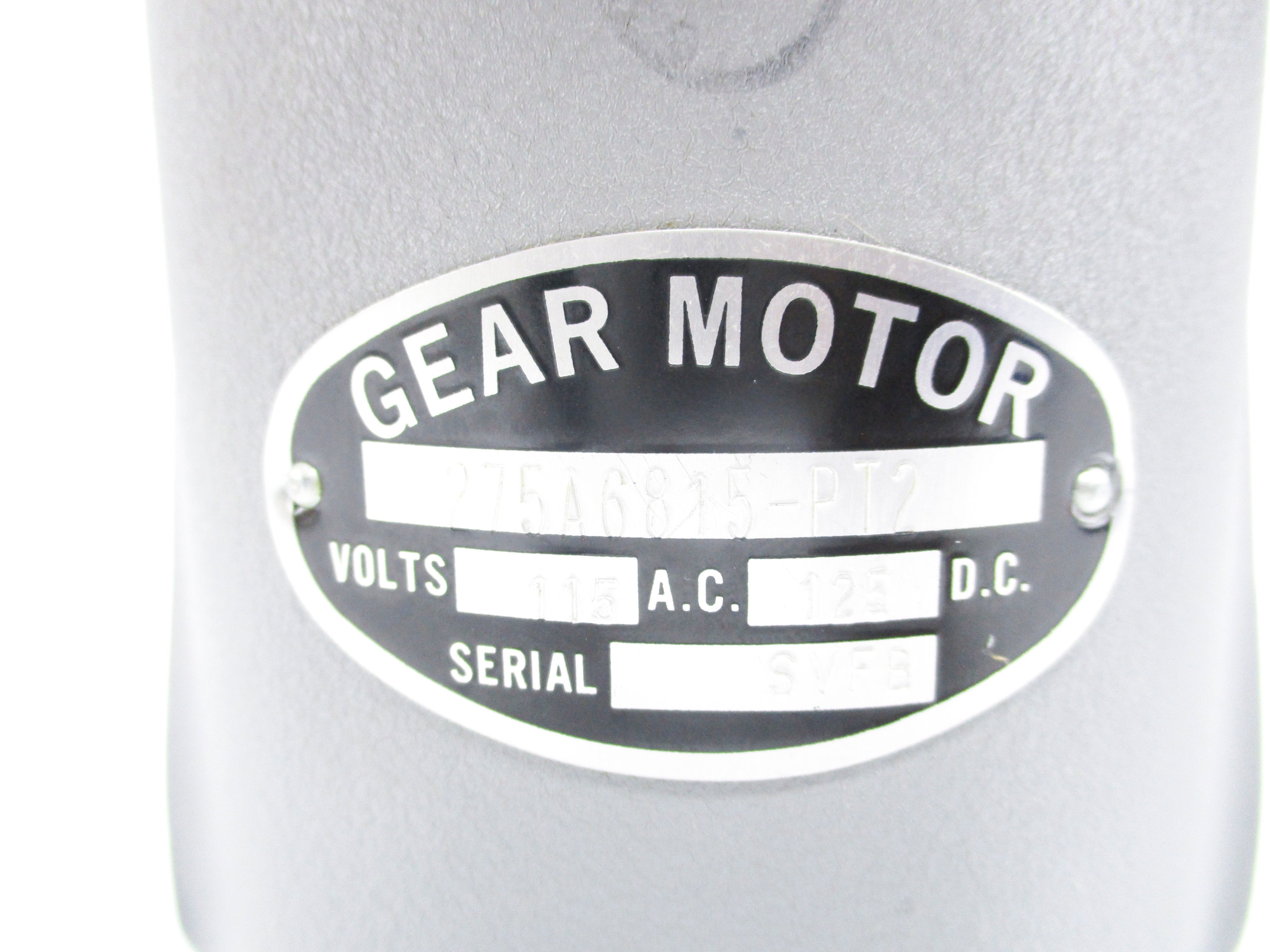 GEAR MOTOR 275A6815-PT2 NSNP