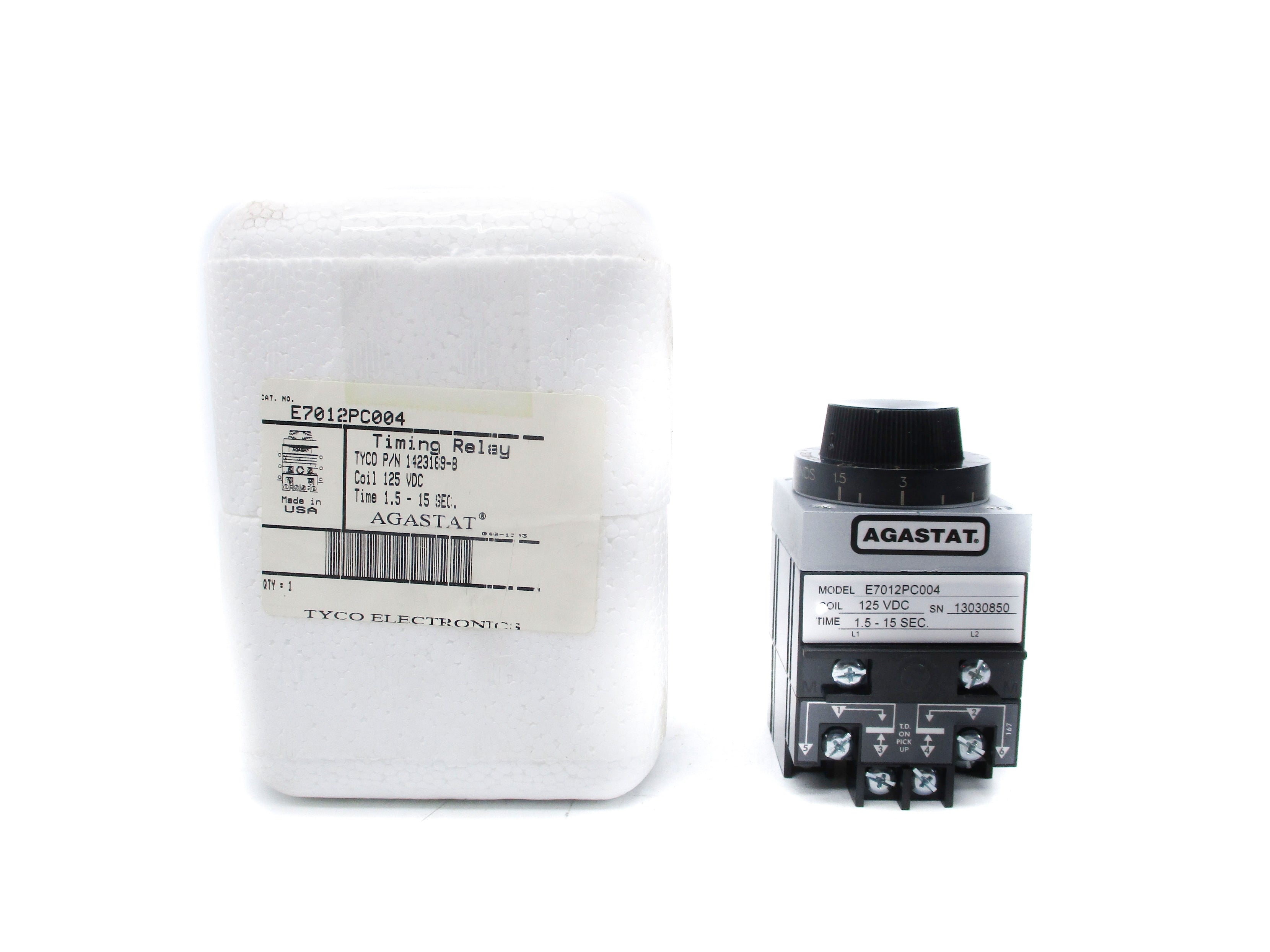 AGASTAT E7012PC004 1.5-15SEC 125VDC NSMP
