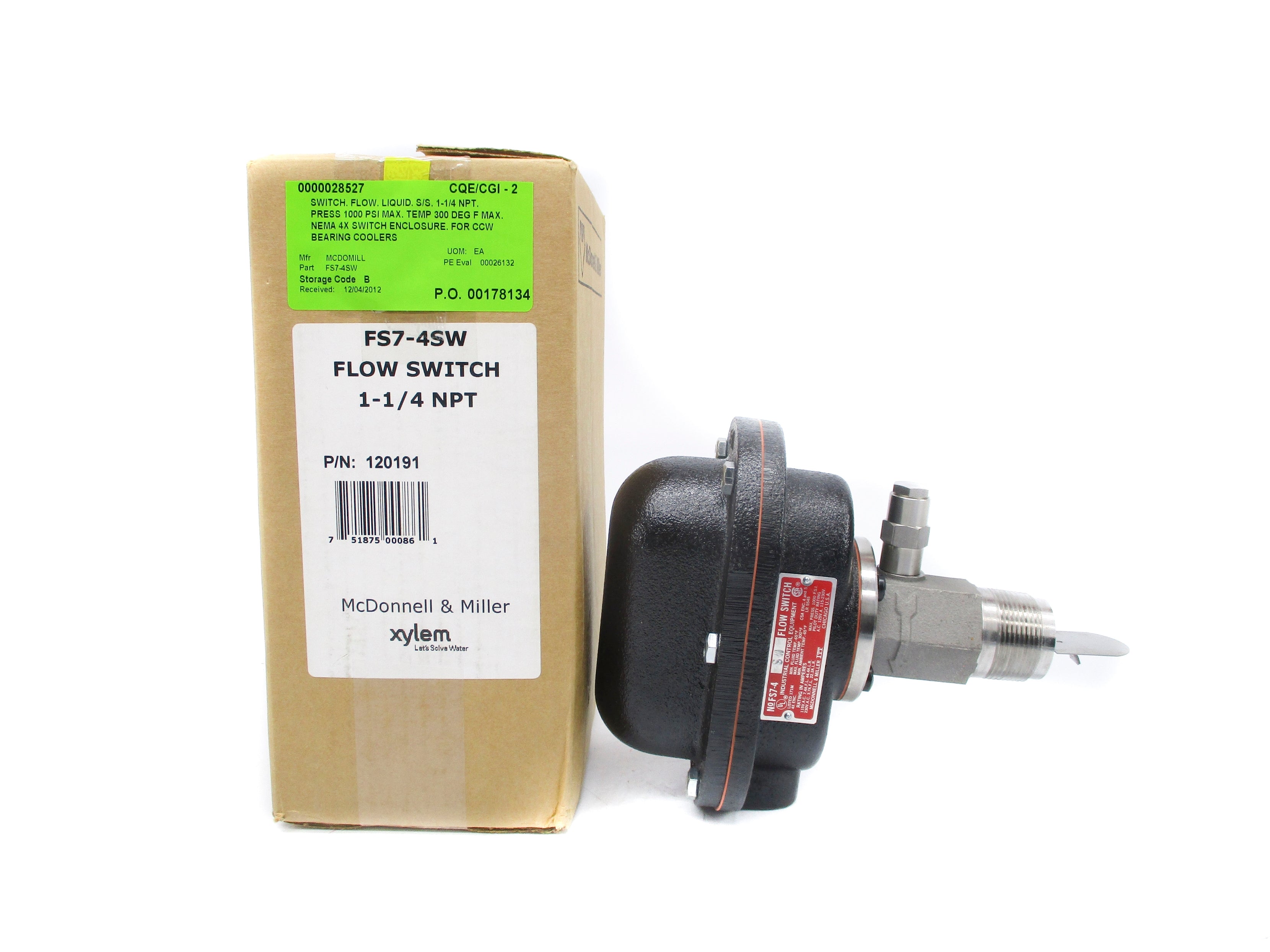 MCDONNELL&MILLER FS7-4SW 230V 3.7A 1000PSI NSMP