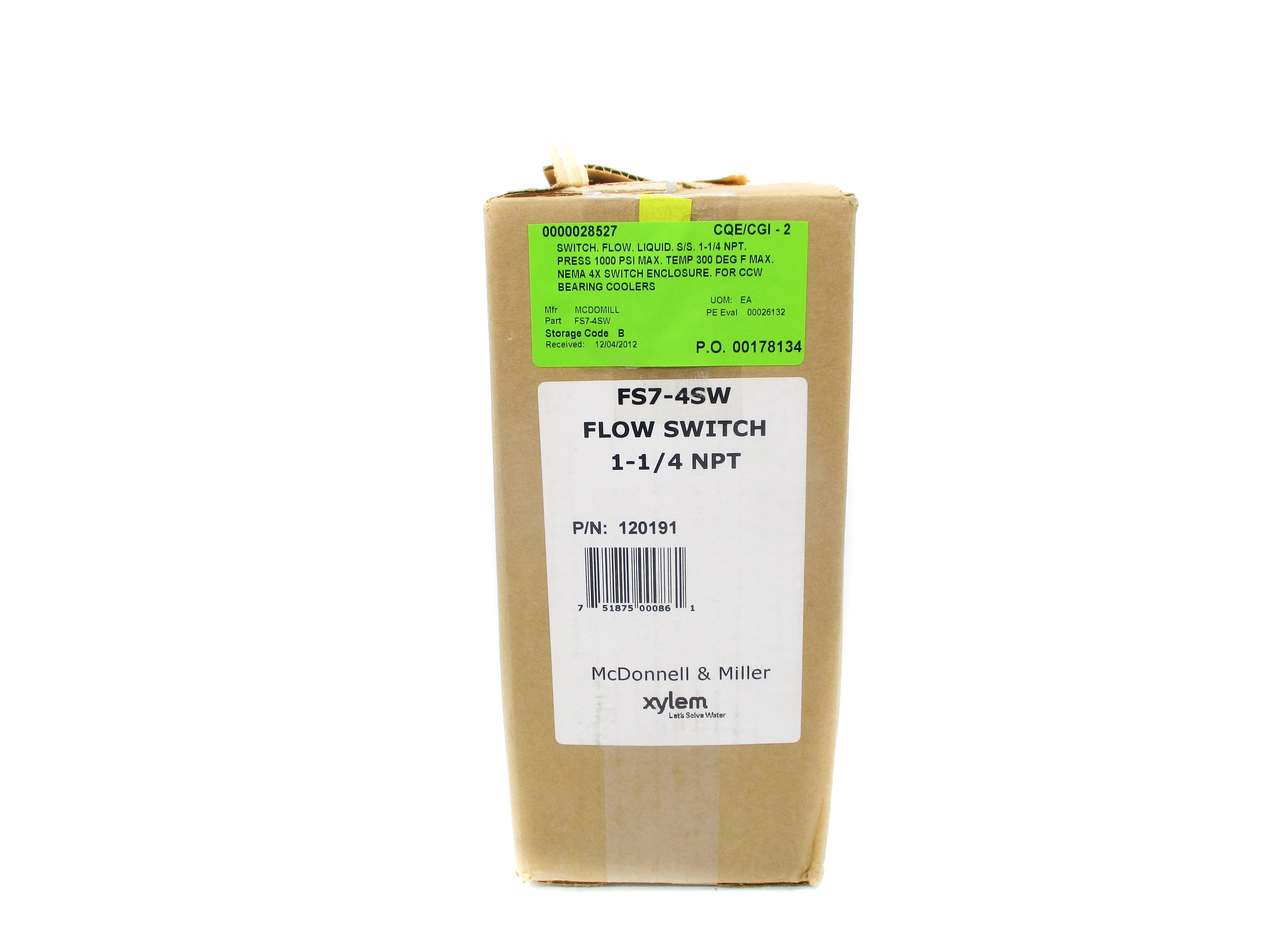 MCDONNELL&MILLER FS7-4SW 230V 3.7A 1000PSI NSMP