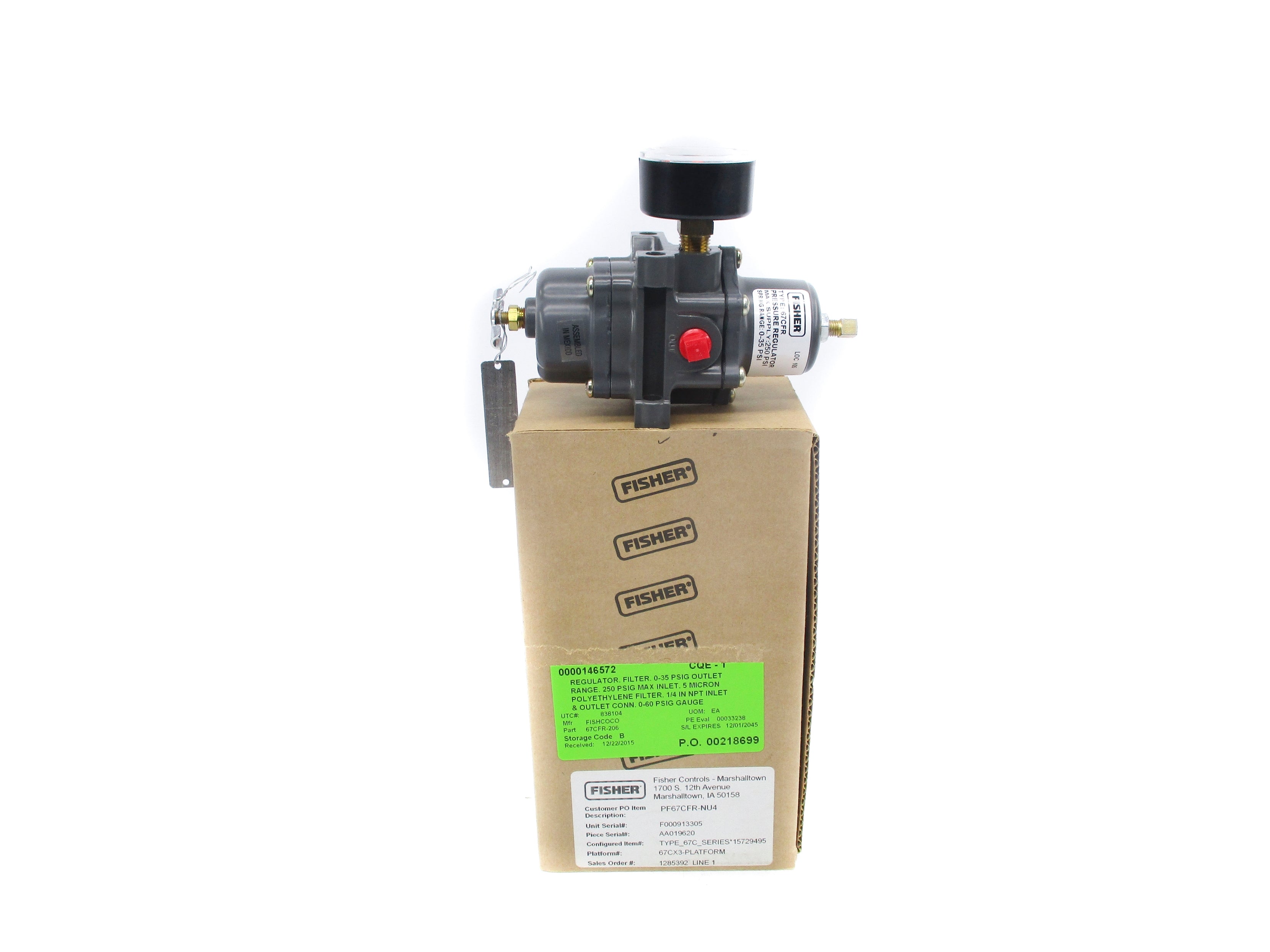 FISHER CONTROLS 67CFR-206 250PSI NSMP