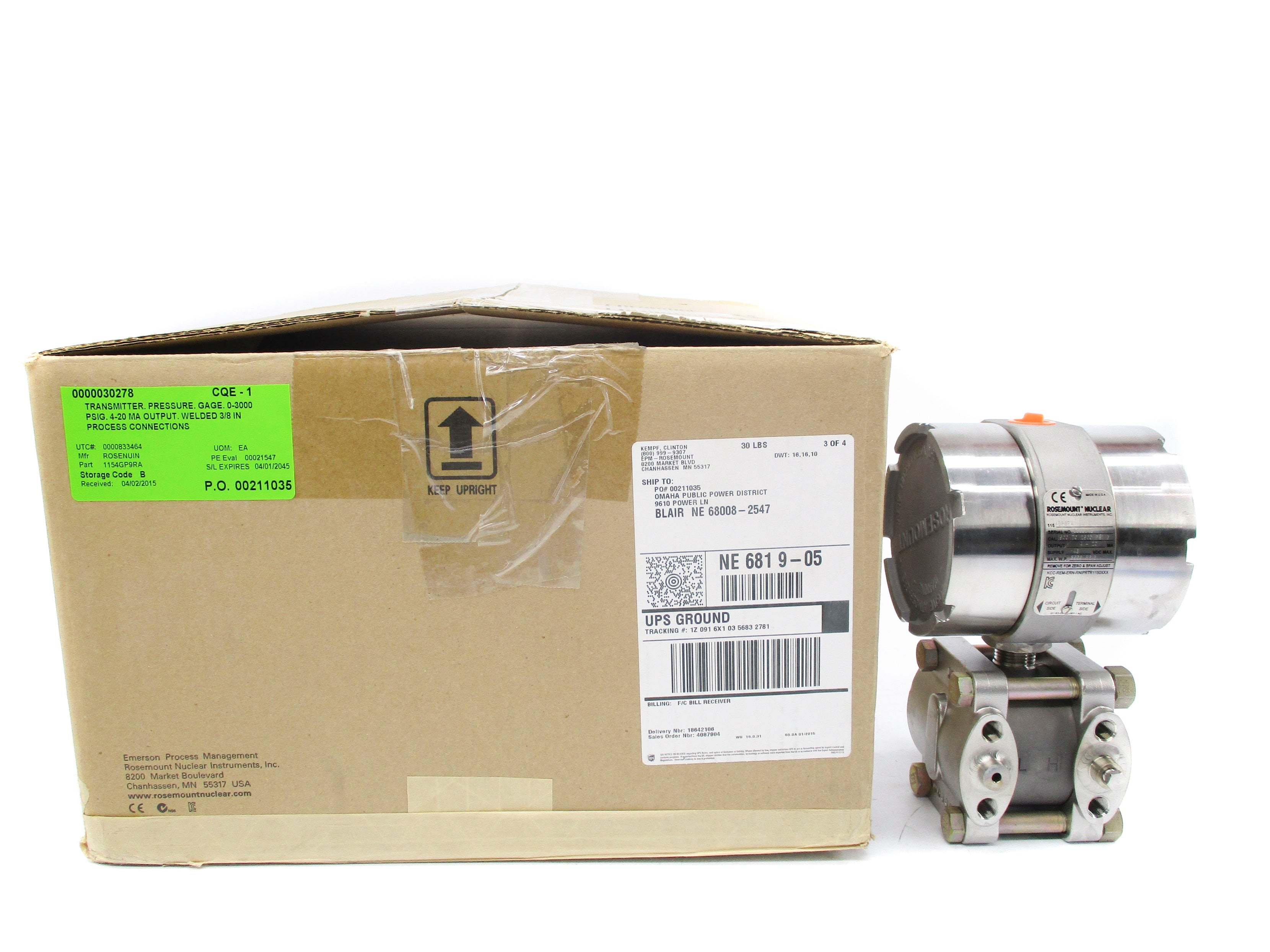 ROSEMOUNT 1154GP9RA NSMP