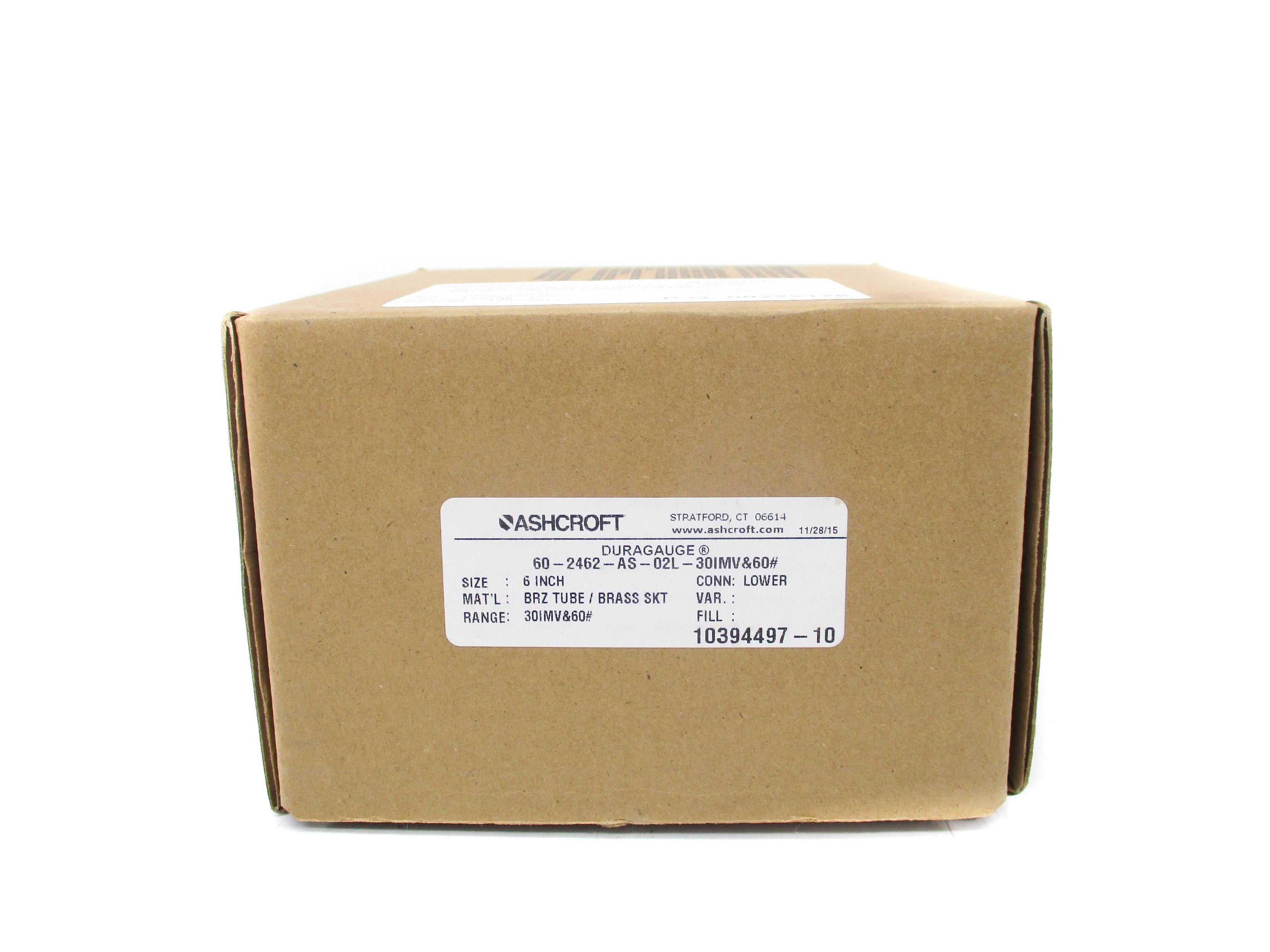 ASHCROFT 60-2462-AS-02L-30IMV&60# 0-60PSI NSMP