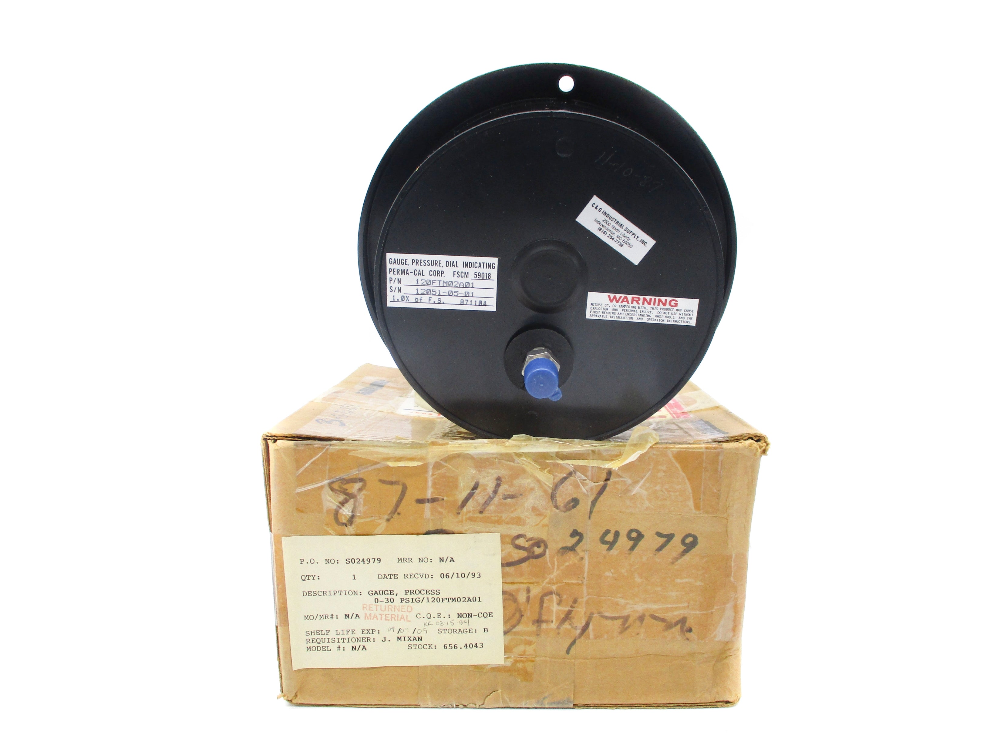 PERMA CAL 120FTM02A01 0-30PSI NSMP