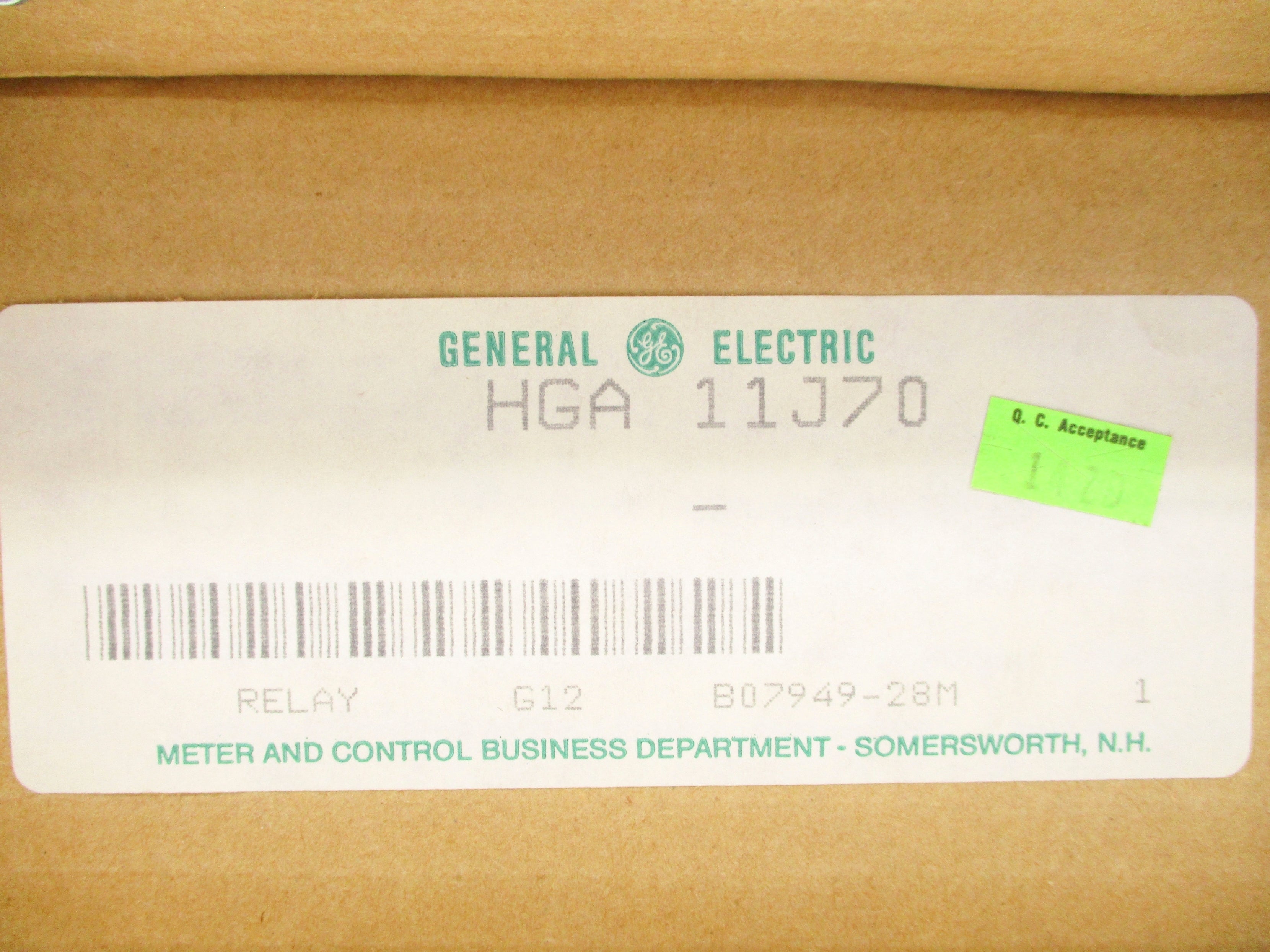 GENERAL ELECTRIC 12HGA11J70 NSFS