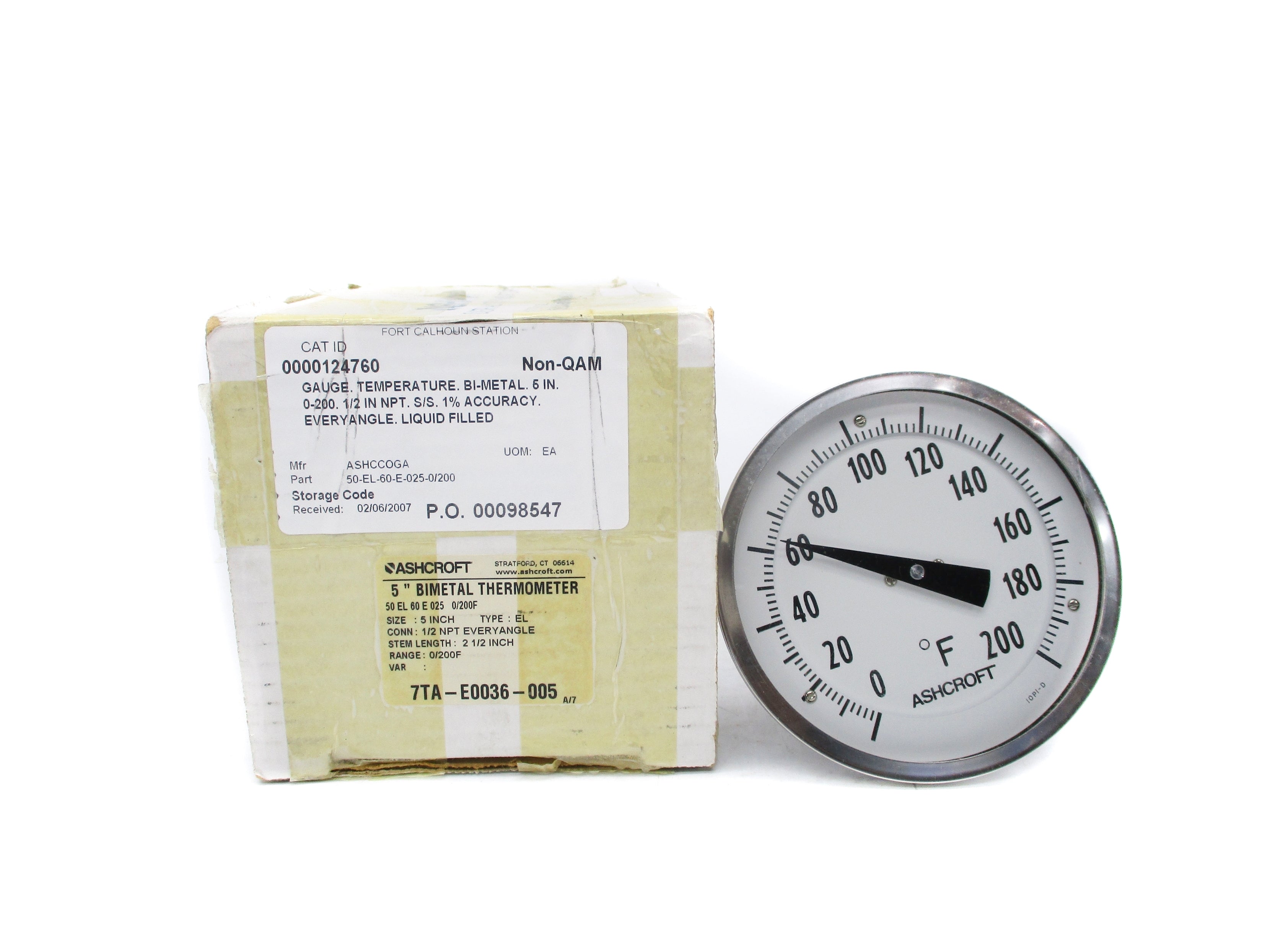 ASHCROFT 50EL60E0250/200F 0-200F NSMP