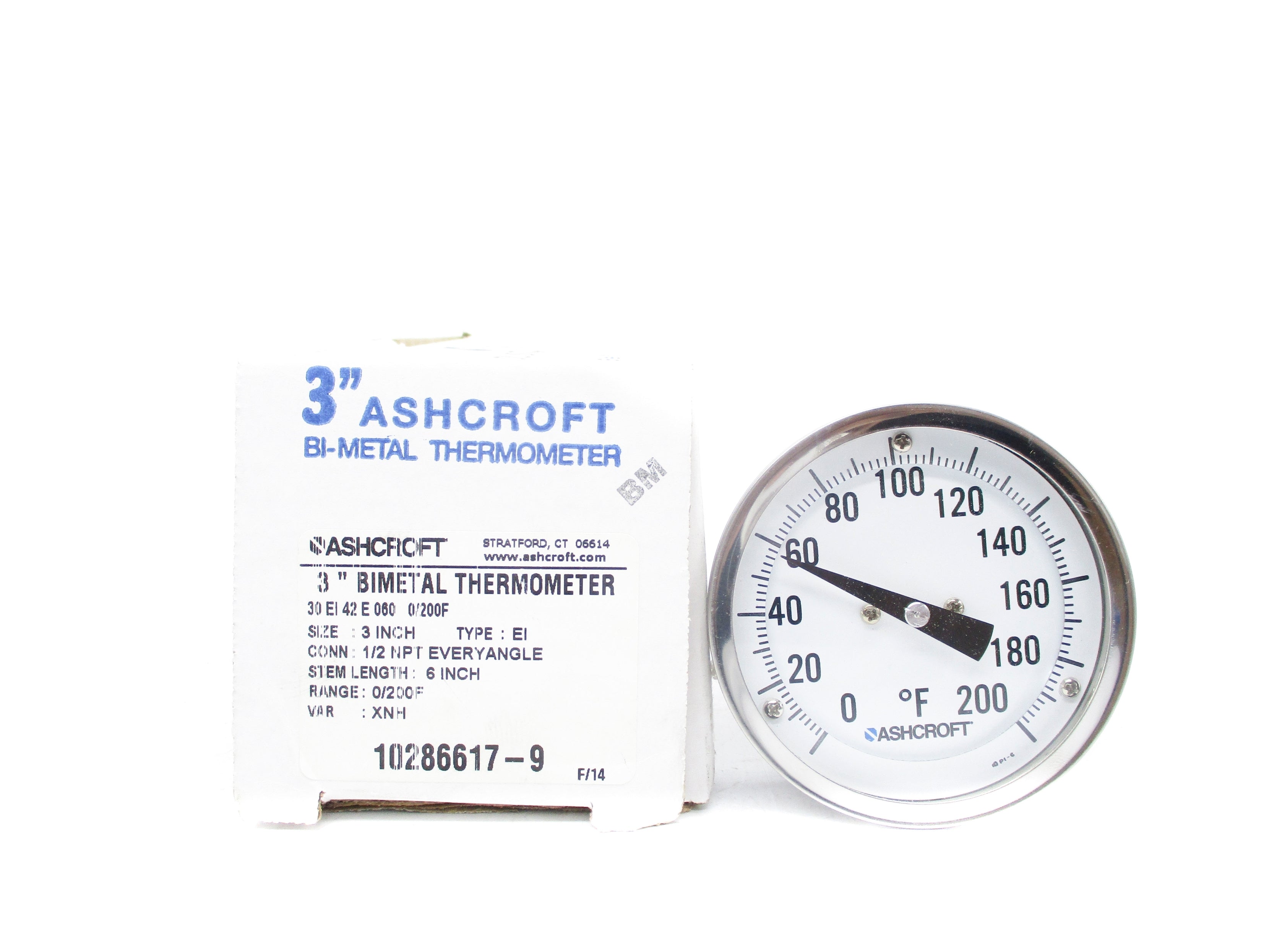 ASHCROFT 30EI42E0600/200F 0-200F NSMP