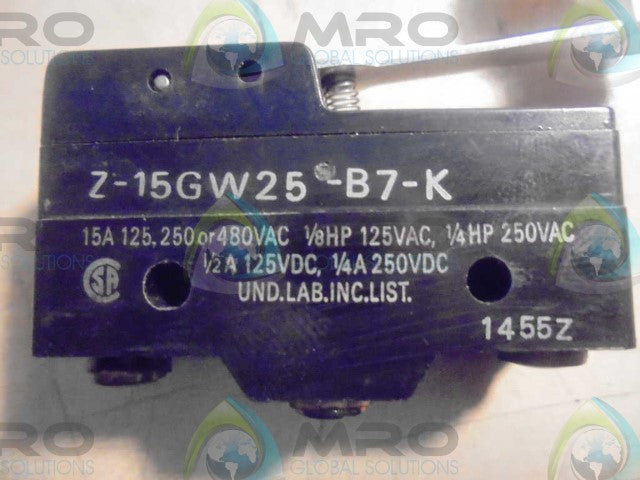 OMRON Z-15GW25-B7-K LIMIT SWITCH *NEW NO BOX*