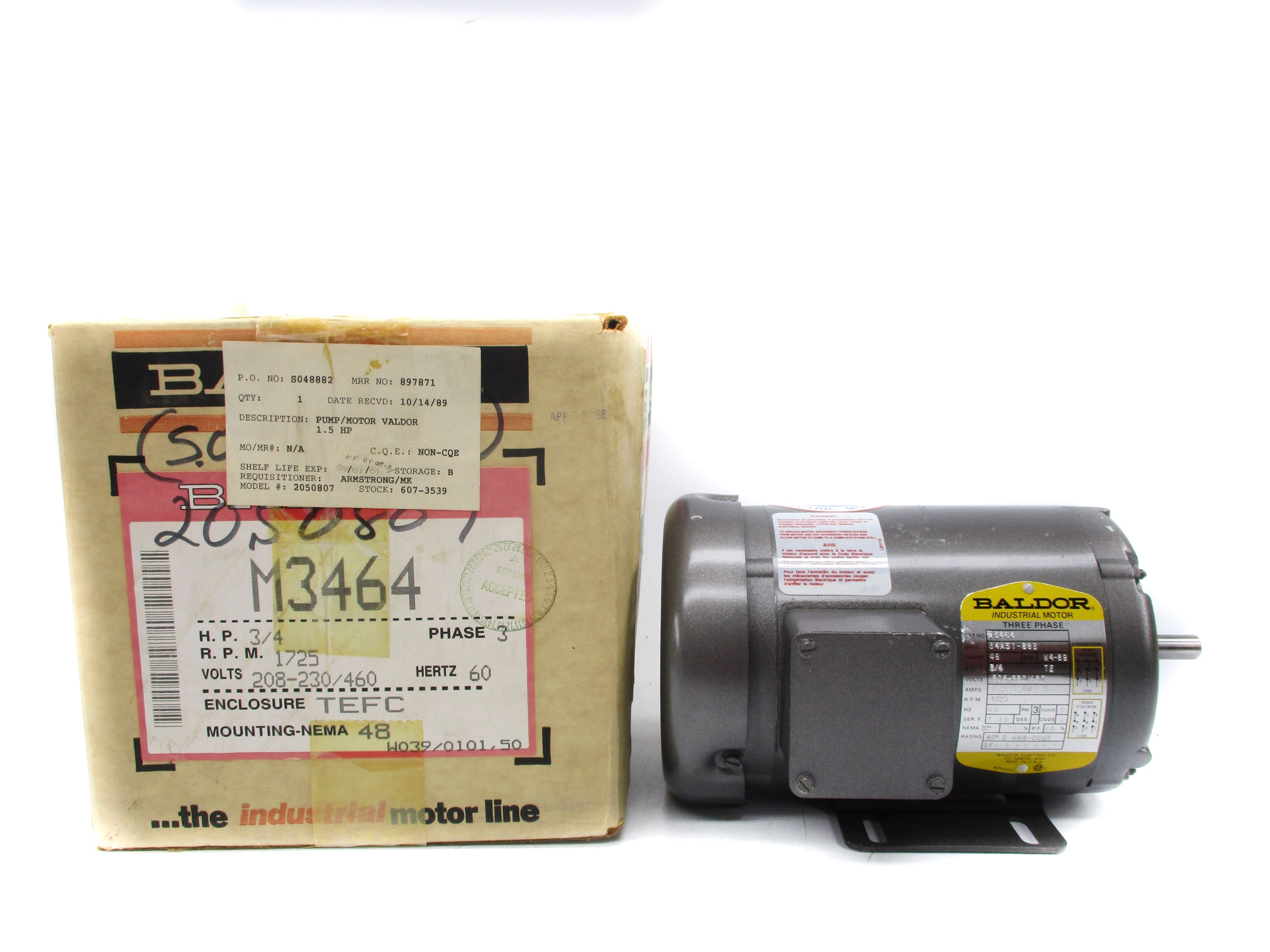 BALDOR M3464 NSMP