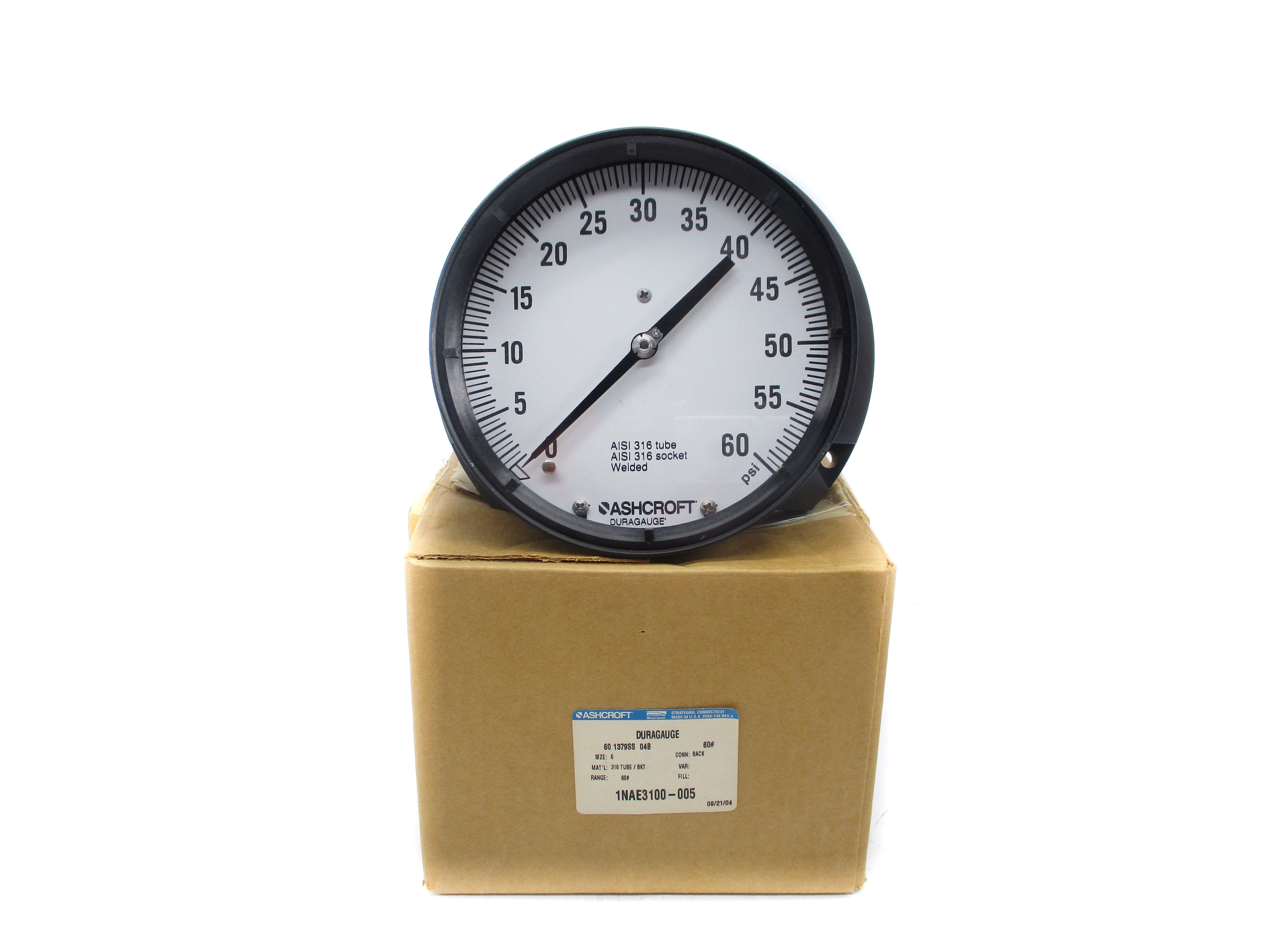 ASHCROFT 601379SS04B60# 0-60PSI NSMP