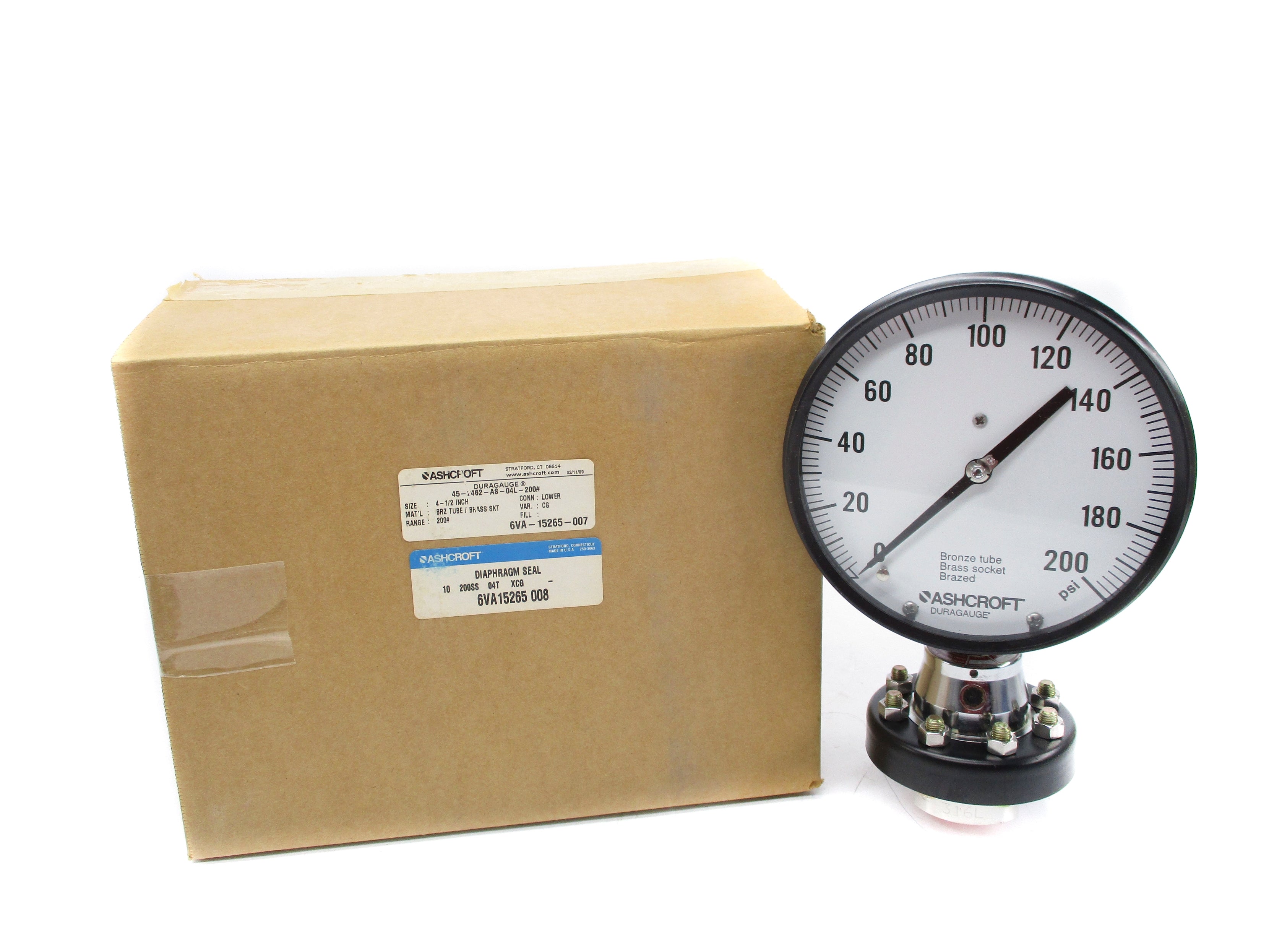 ASHCROFT 45-2462-AS-04L-200# 0-200PSI NSMP