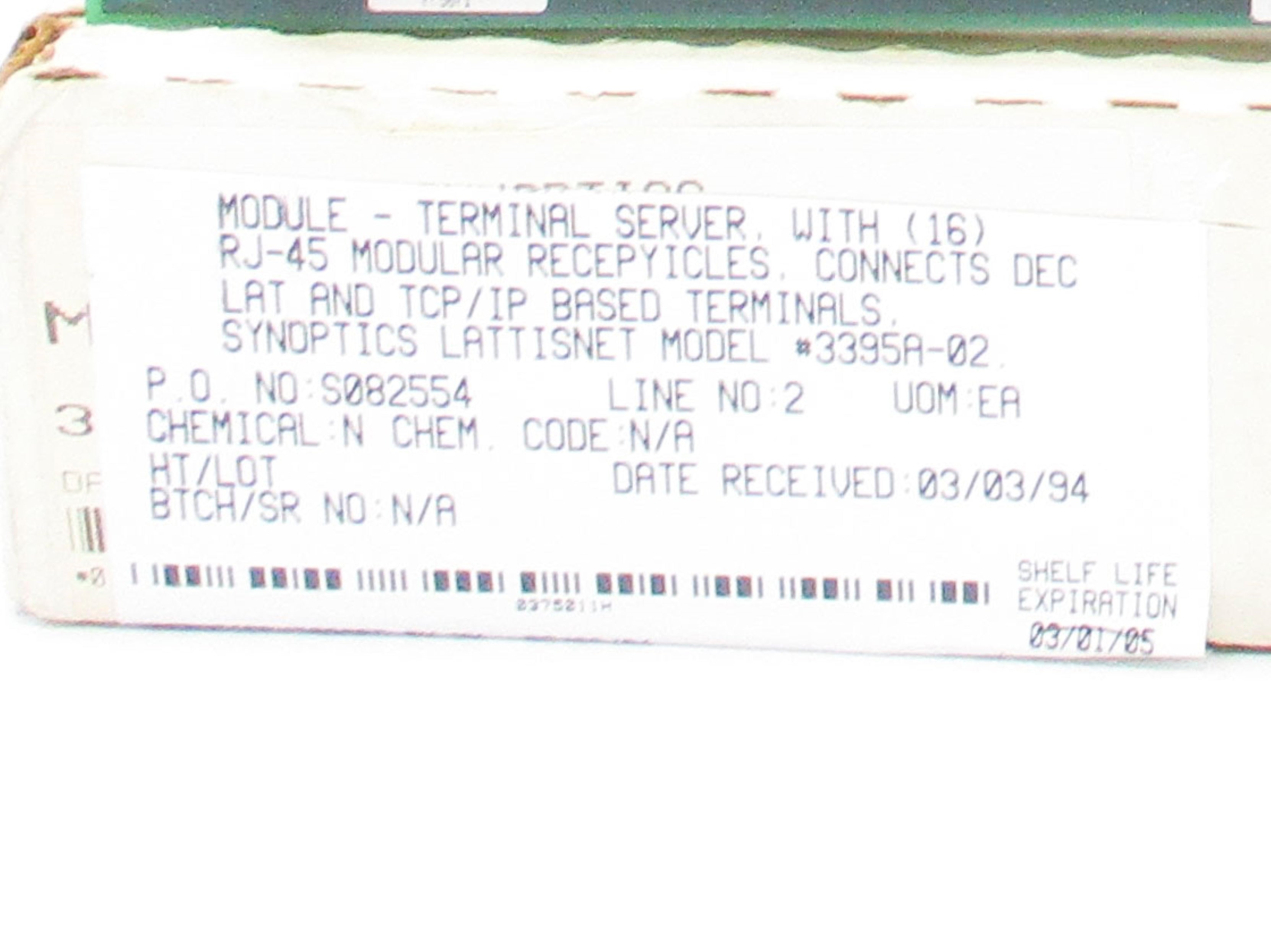 SYNOPTICS 3395A-02 NSMP