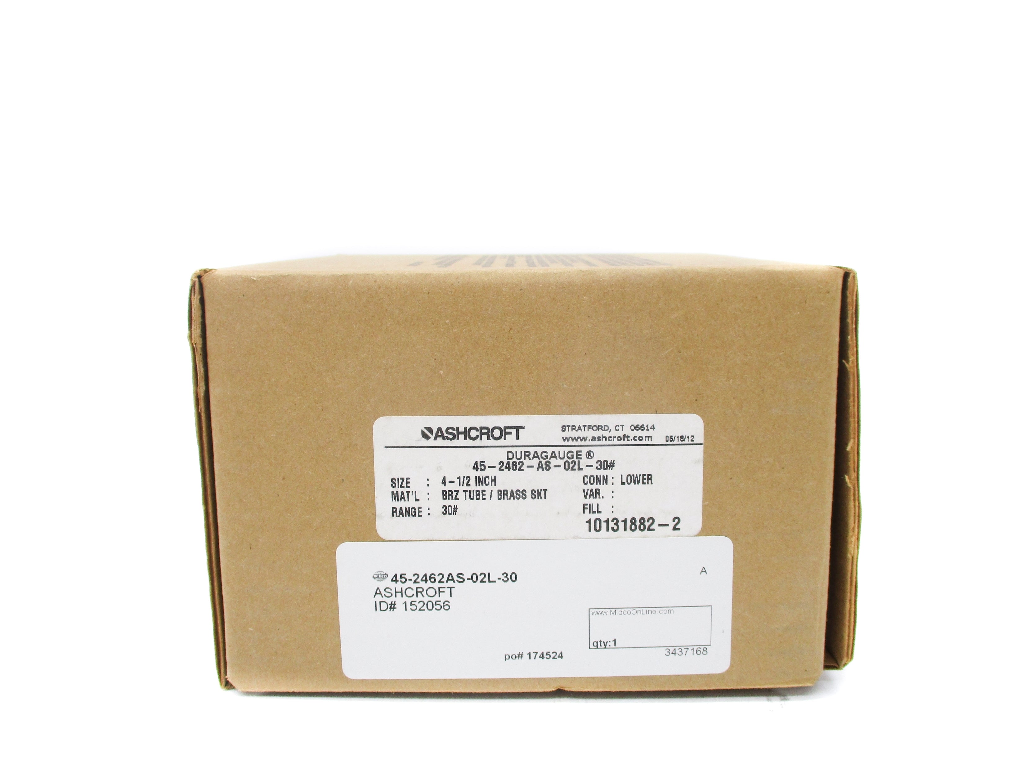 ASHCROFT 45-2462-AS-02L-30# 0-30PSI NSMP