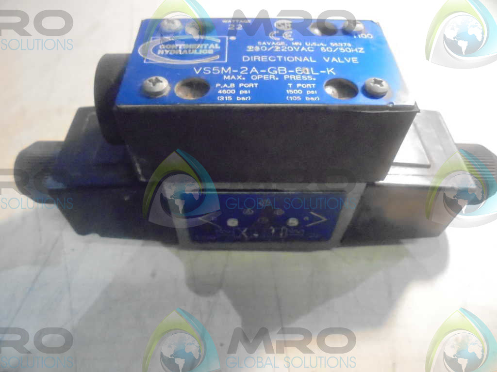 CONTINENTAL HYDRALICS VSSM-ZA-GB-60-L-K DIRECTIONAL VALVE *NEW NO BOX*