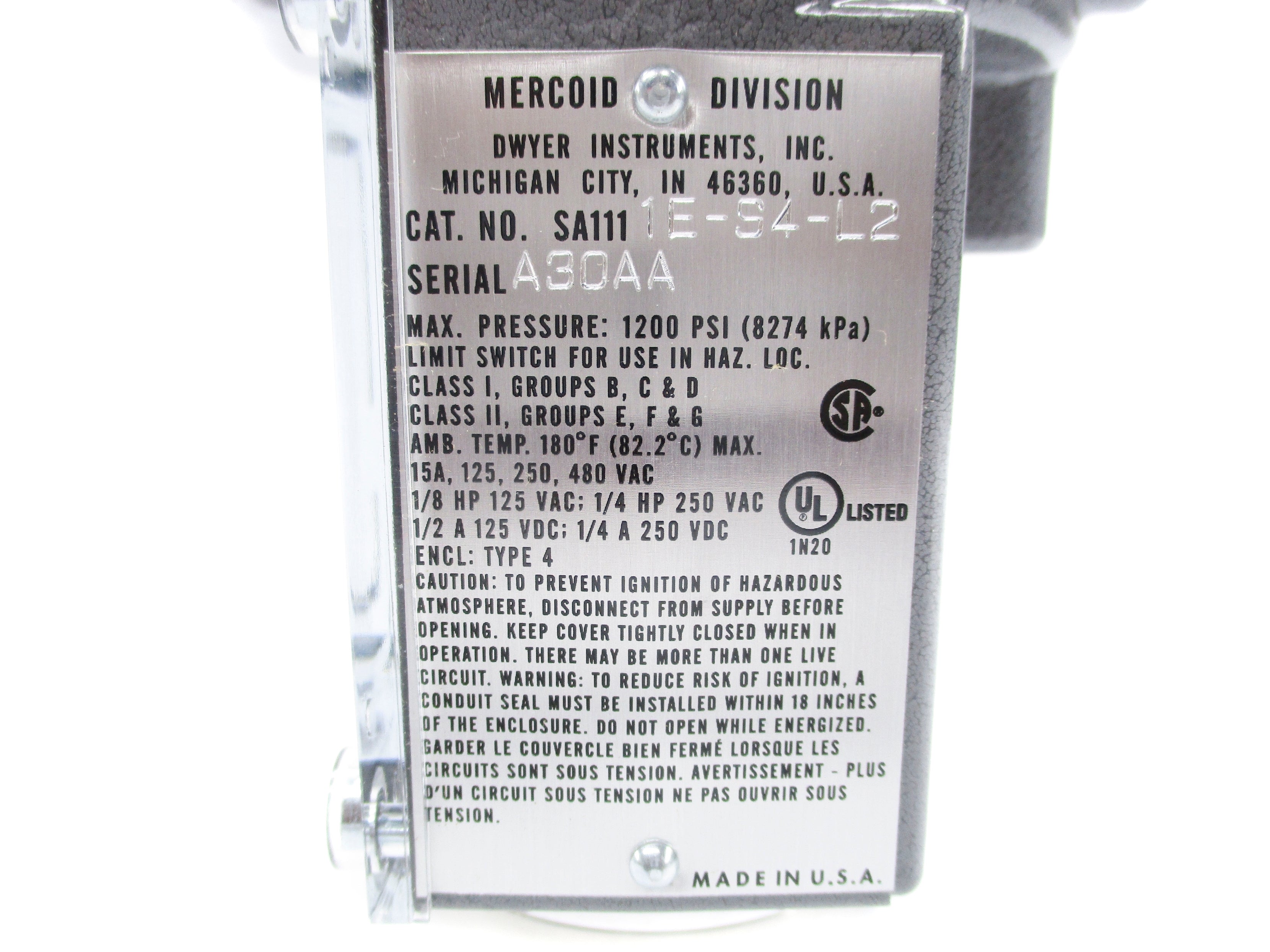 MERCOID SA1111E-S4-L2 NSNP