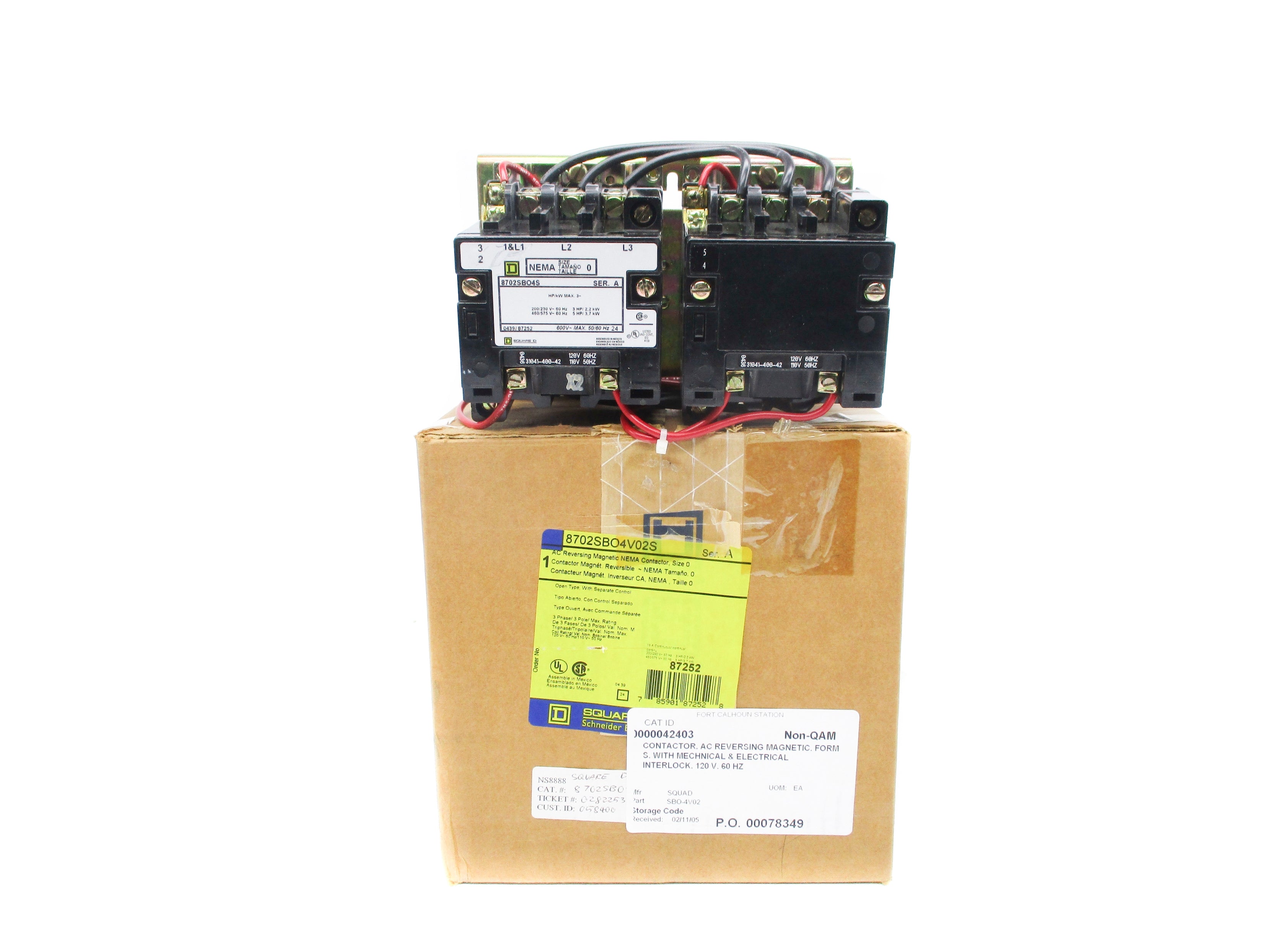 SQUARE D 8702SBO4V02S SER. A 120V NSMP