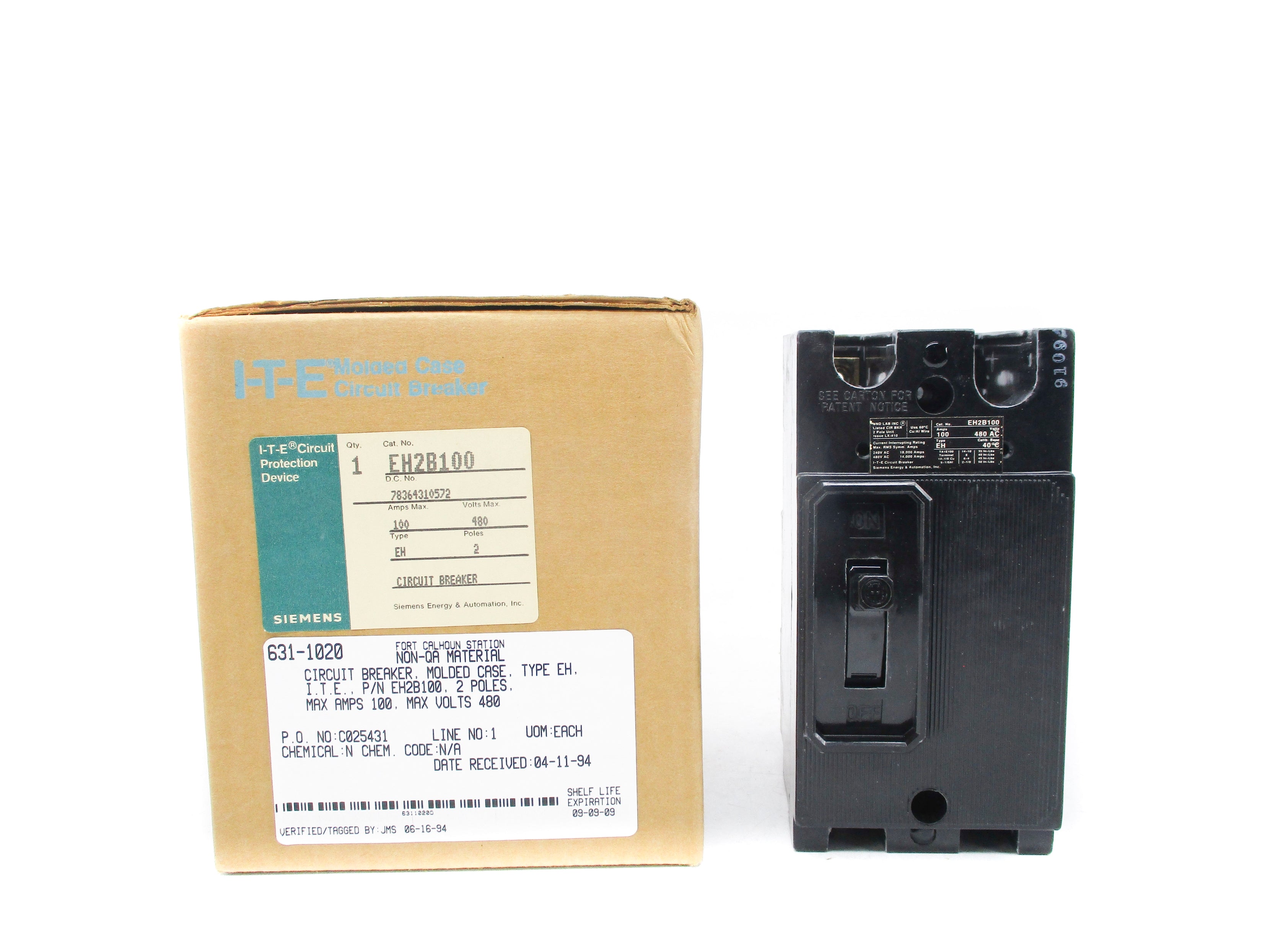 SIEMENS EH2B100 100A 480V NSMP