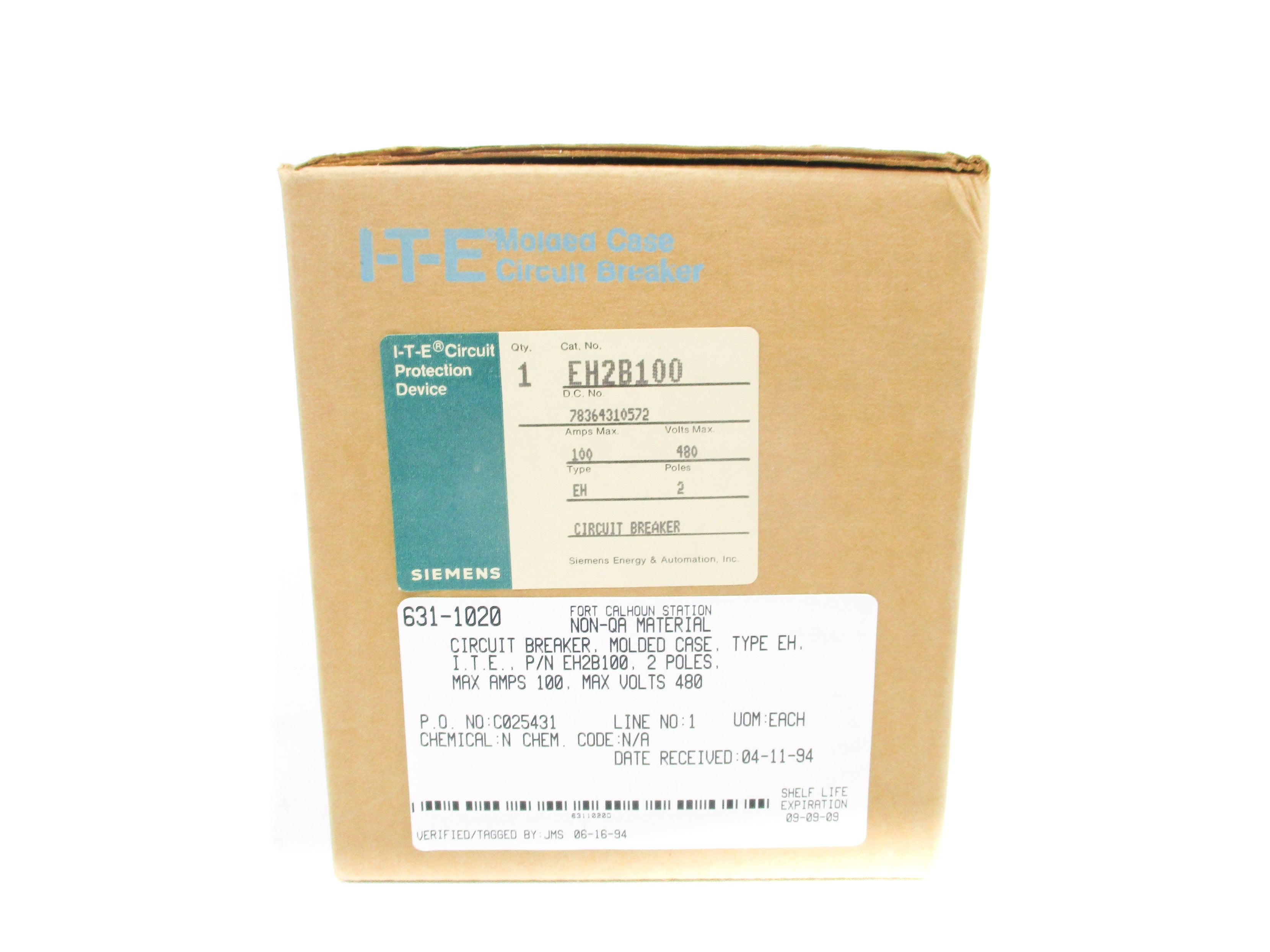 SIEMENS EH2B100 100A 480V NSMP