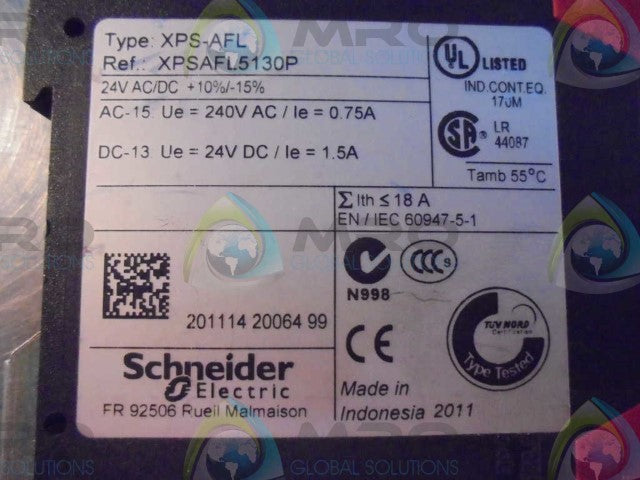 TELEMECANIQUE XPSAFL5130P SAFETY SWITCH *USED*