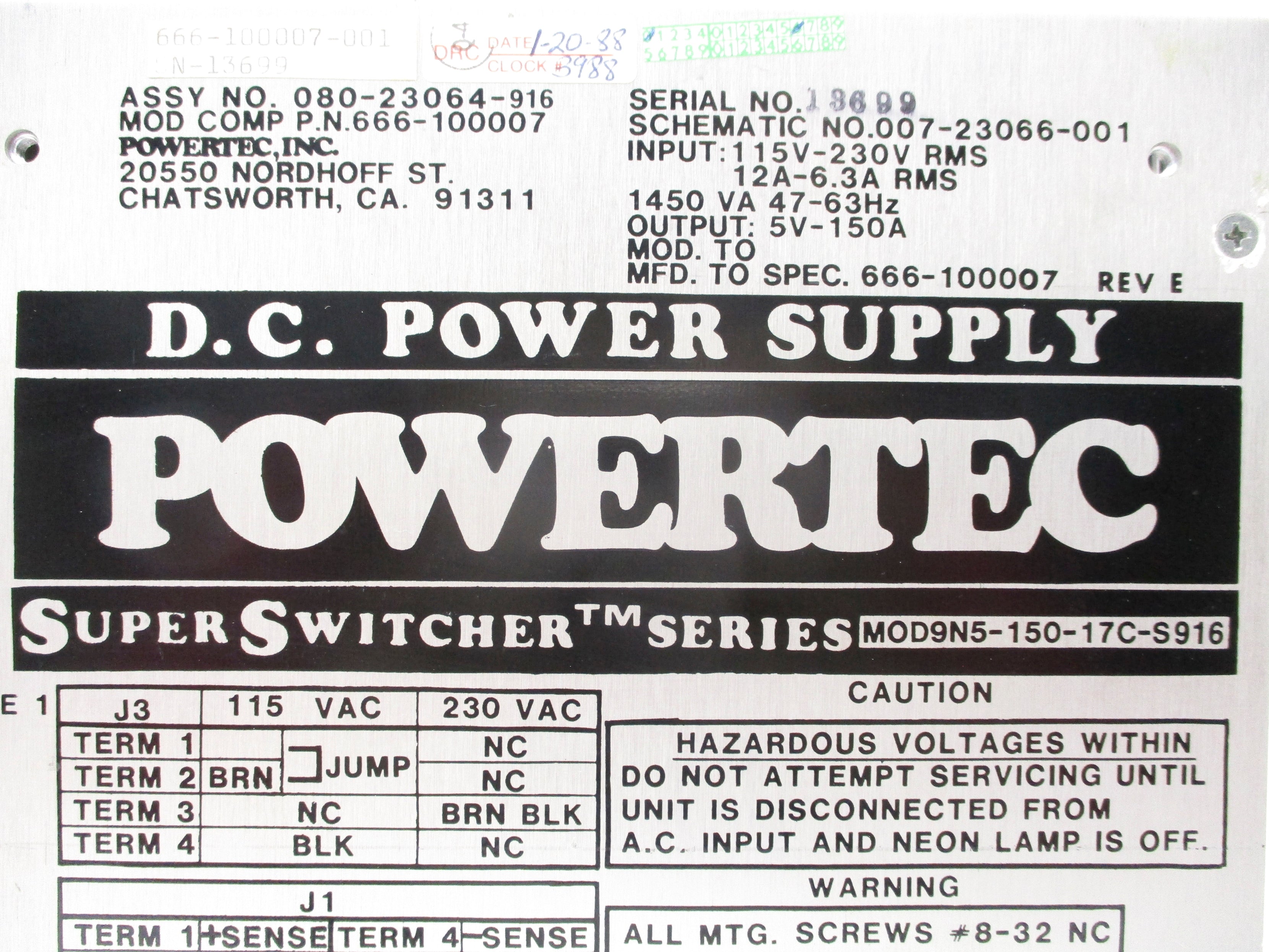 POWERTEC 9N5-150-17C-S916 NSNP