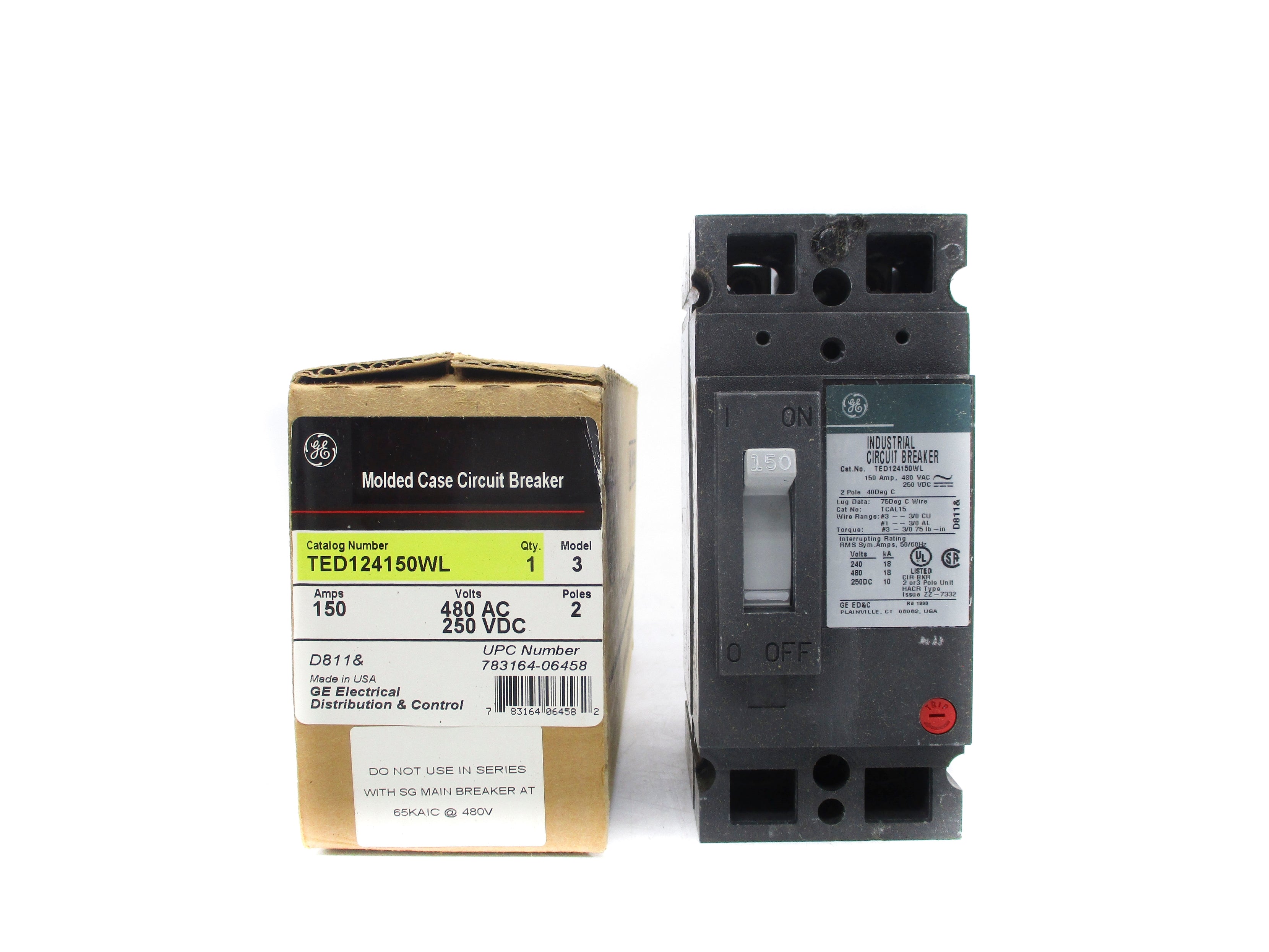 GENERAL ELECTRIC TED124150WL 150A 480VAC NSMP