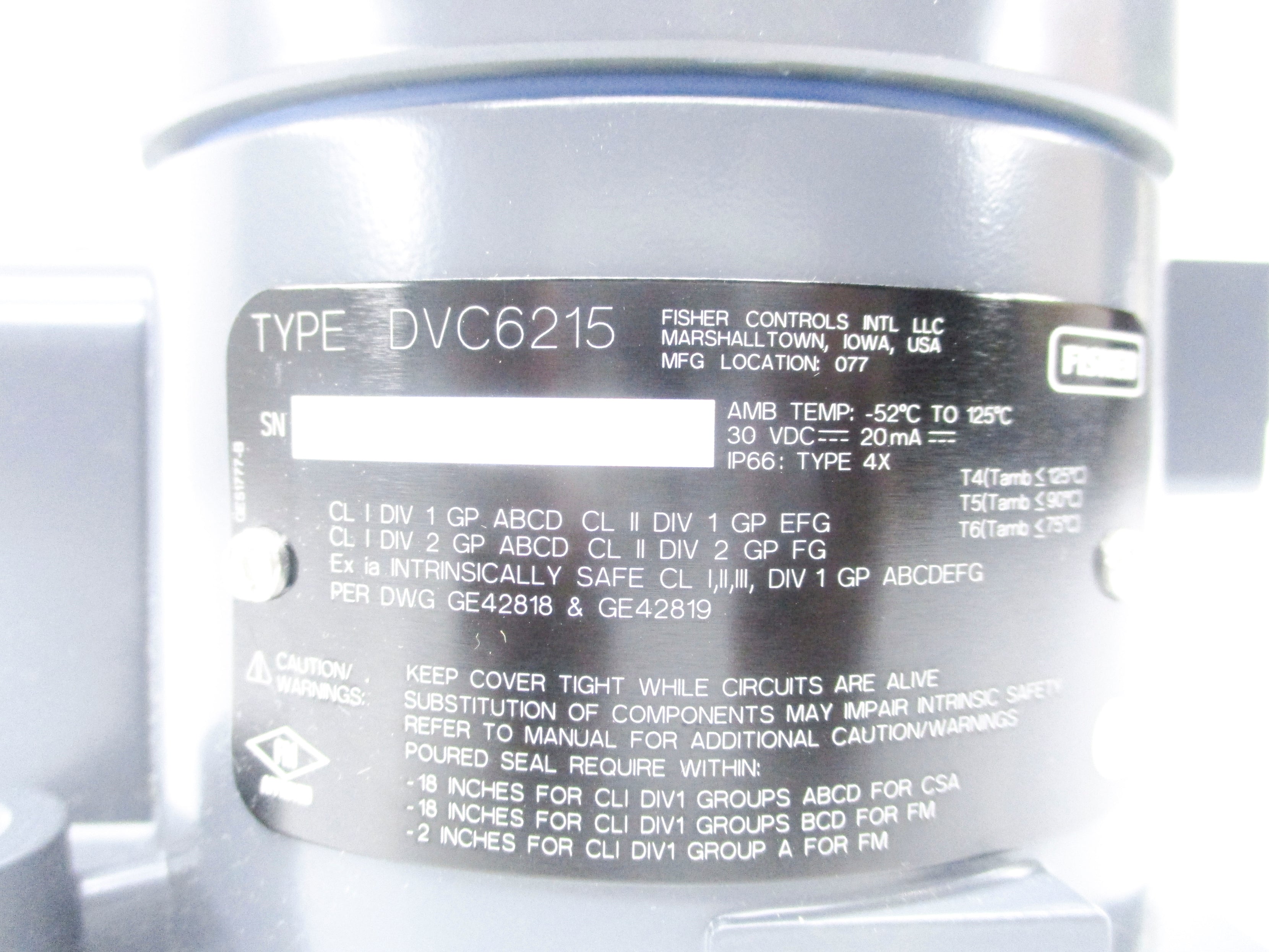 FISHER DVC6215 30VDC NSNP