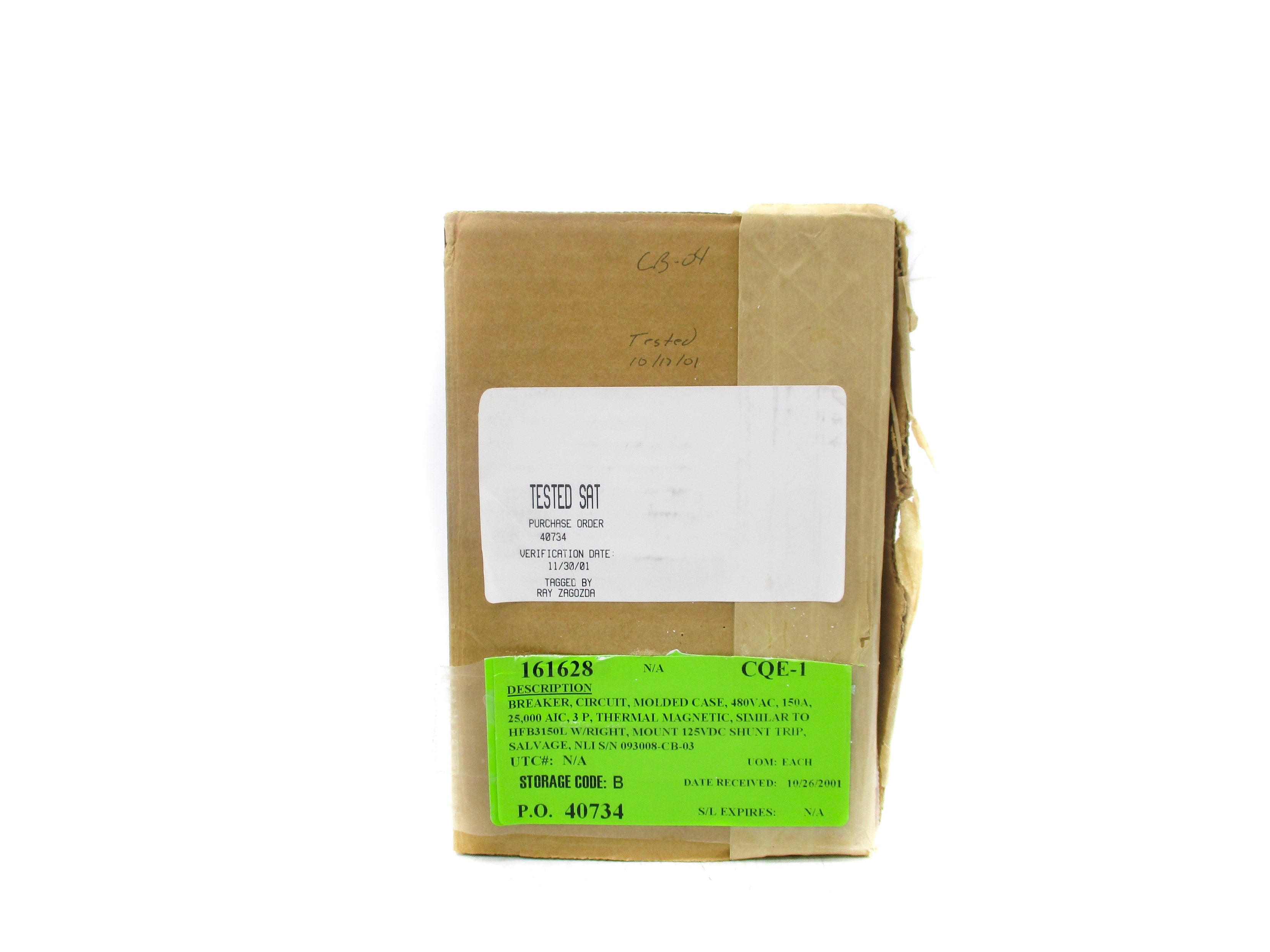 CUTLER HAMMER HFB3150L 150A 125V NSMP