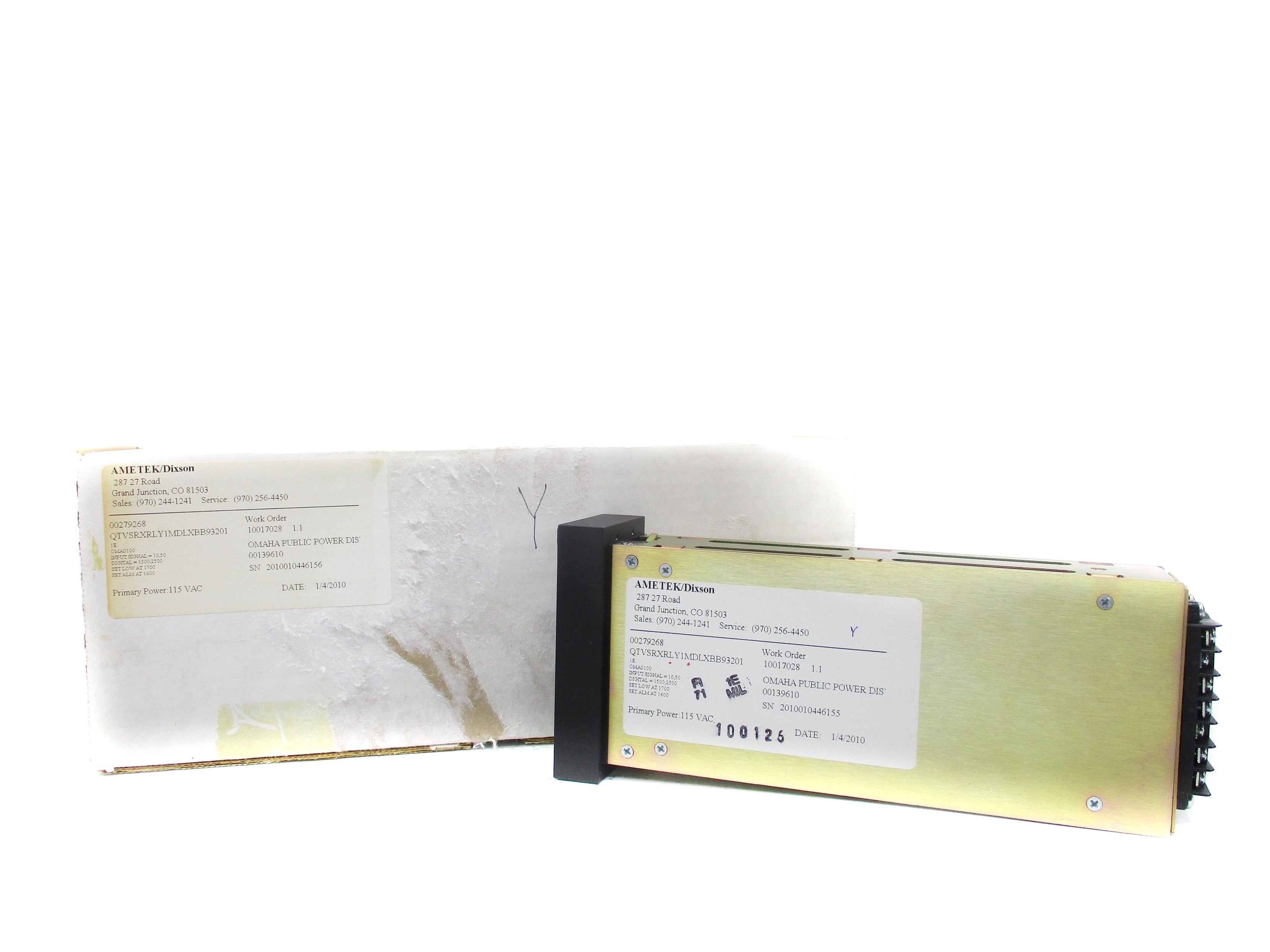 AMETEK QTVSRXRLY1MDLXBB93201 1.5-2.5PSI NSMP