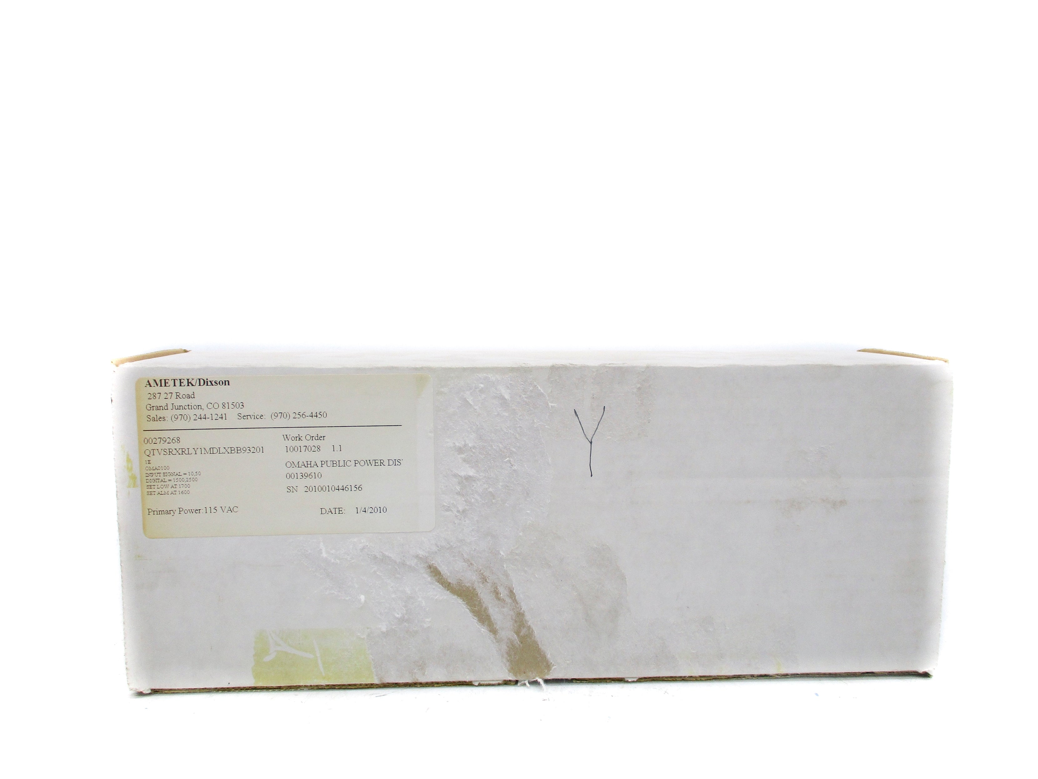 AMETEK QTVSRXRLY1MDLXBB93201 1.5-2.5PSI NSMP