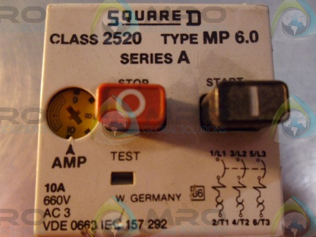 SQUARE D 2525-MP6.0 SER.A FUSE *USED*