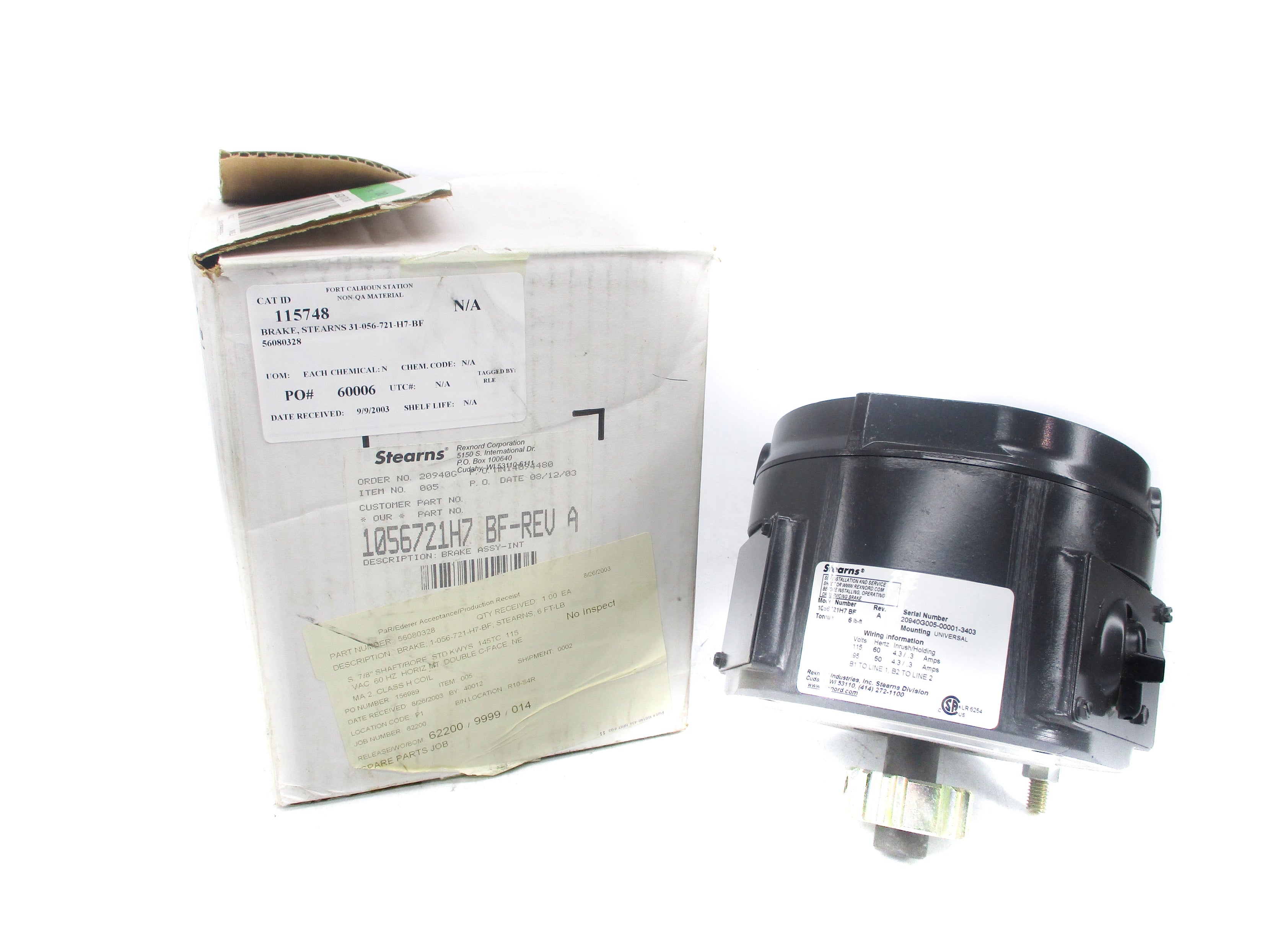 STEARNS 1056721H7BF NSMP