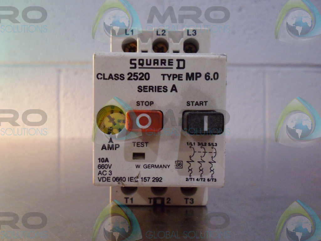 SQUARE D 2525-MP6.0 SER.A FUSE *USED*