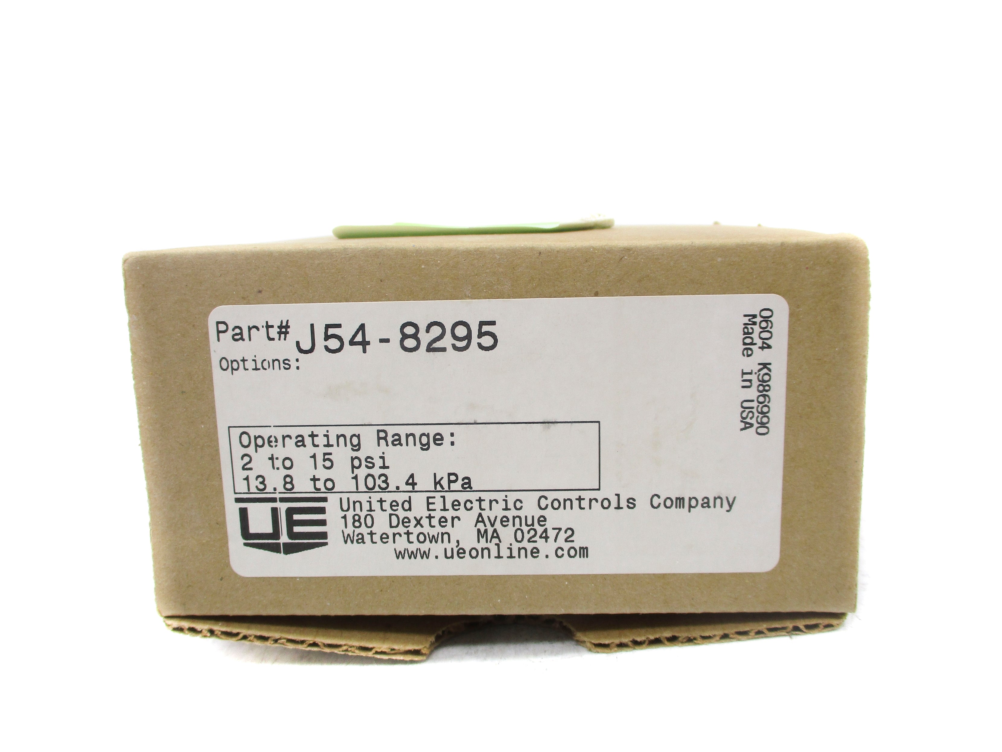 UNTIED ELECTRIC J54-8295 2-15PSI NSMP