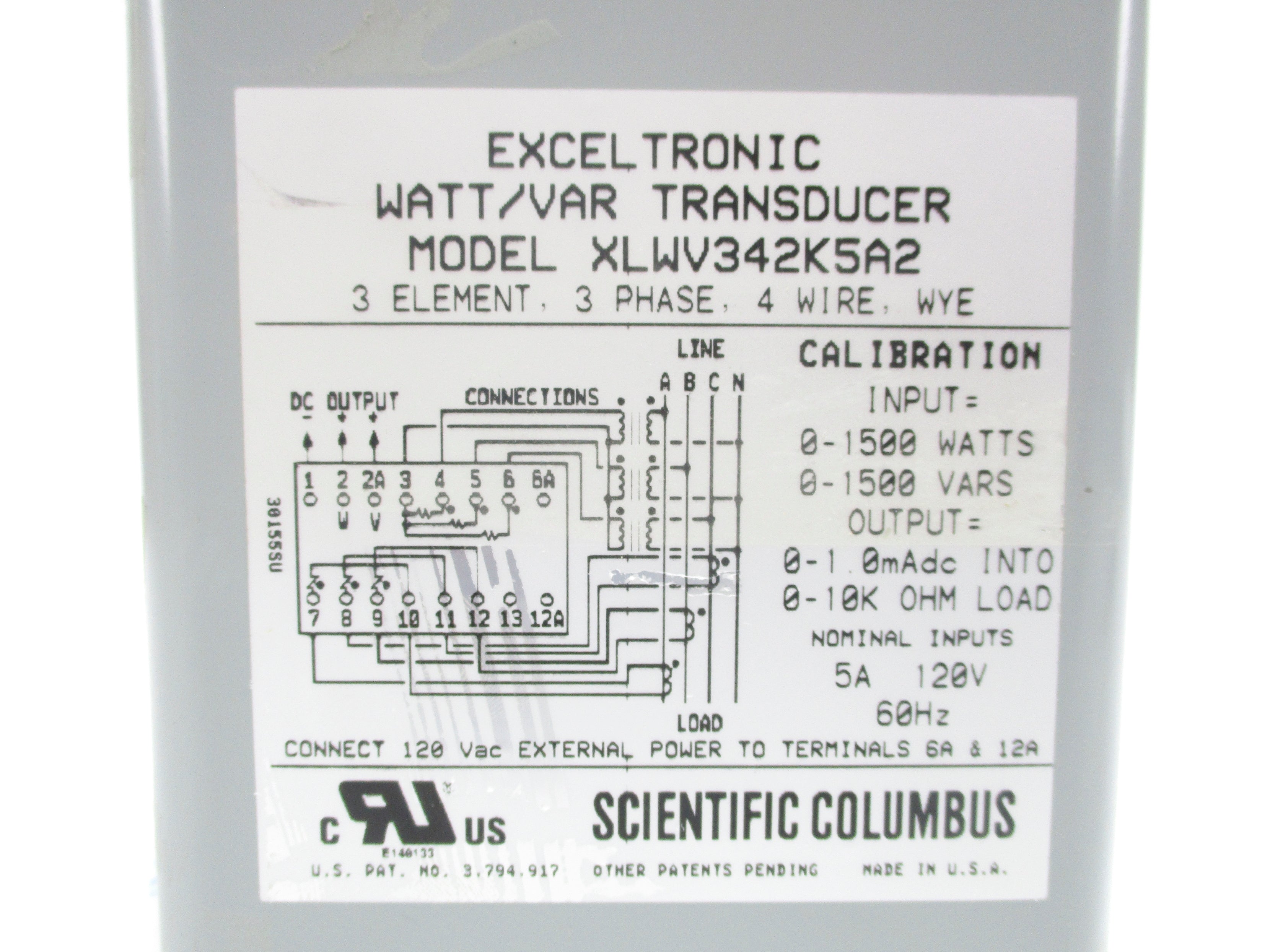 SCIENTIFIC COLUMBUS XLWV342K5A2 NSNP