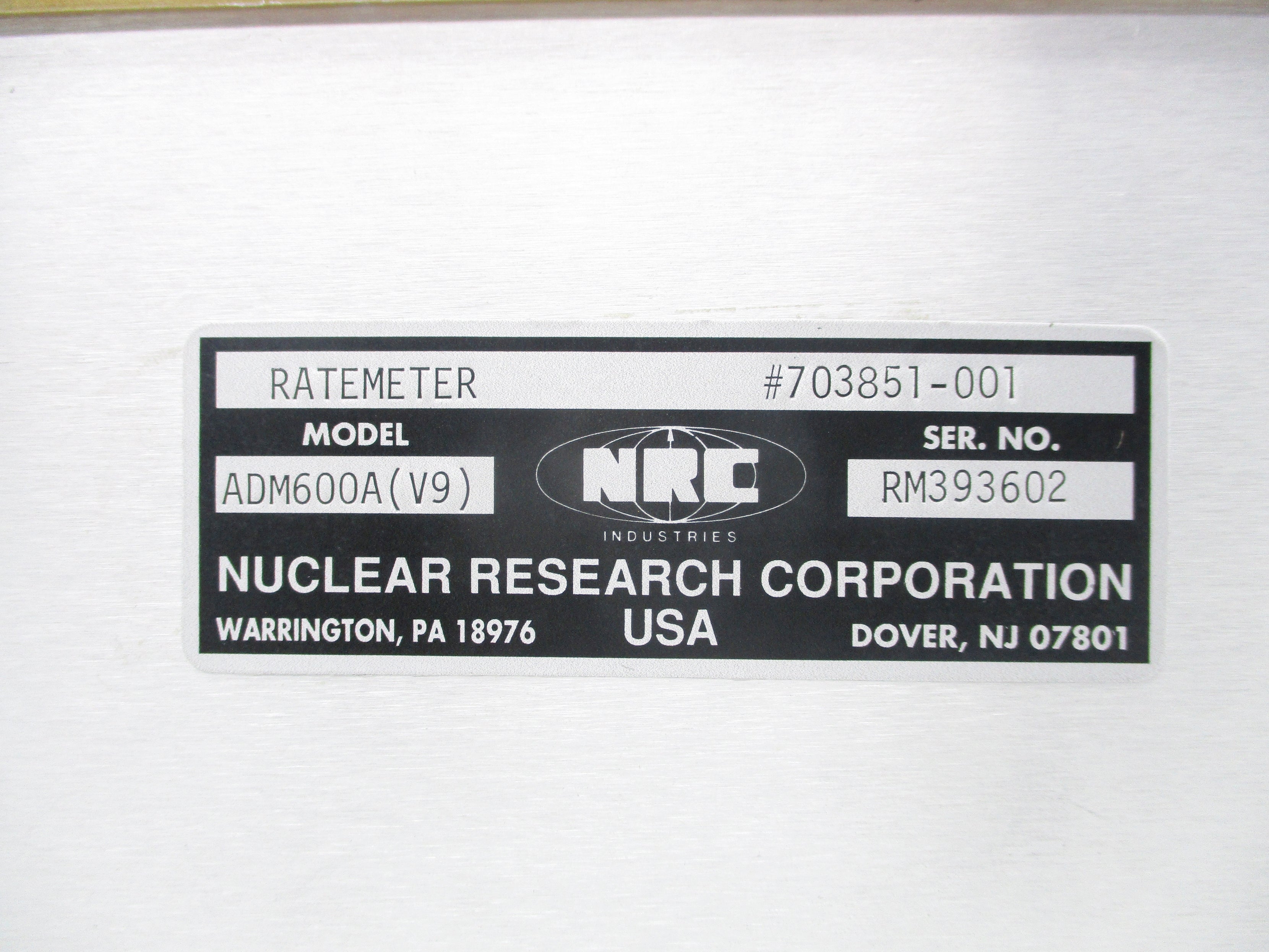 NRC ADM600A(V9) (NO KEY) NSNP