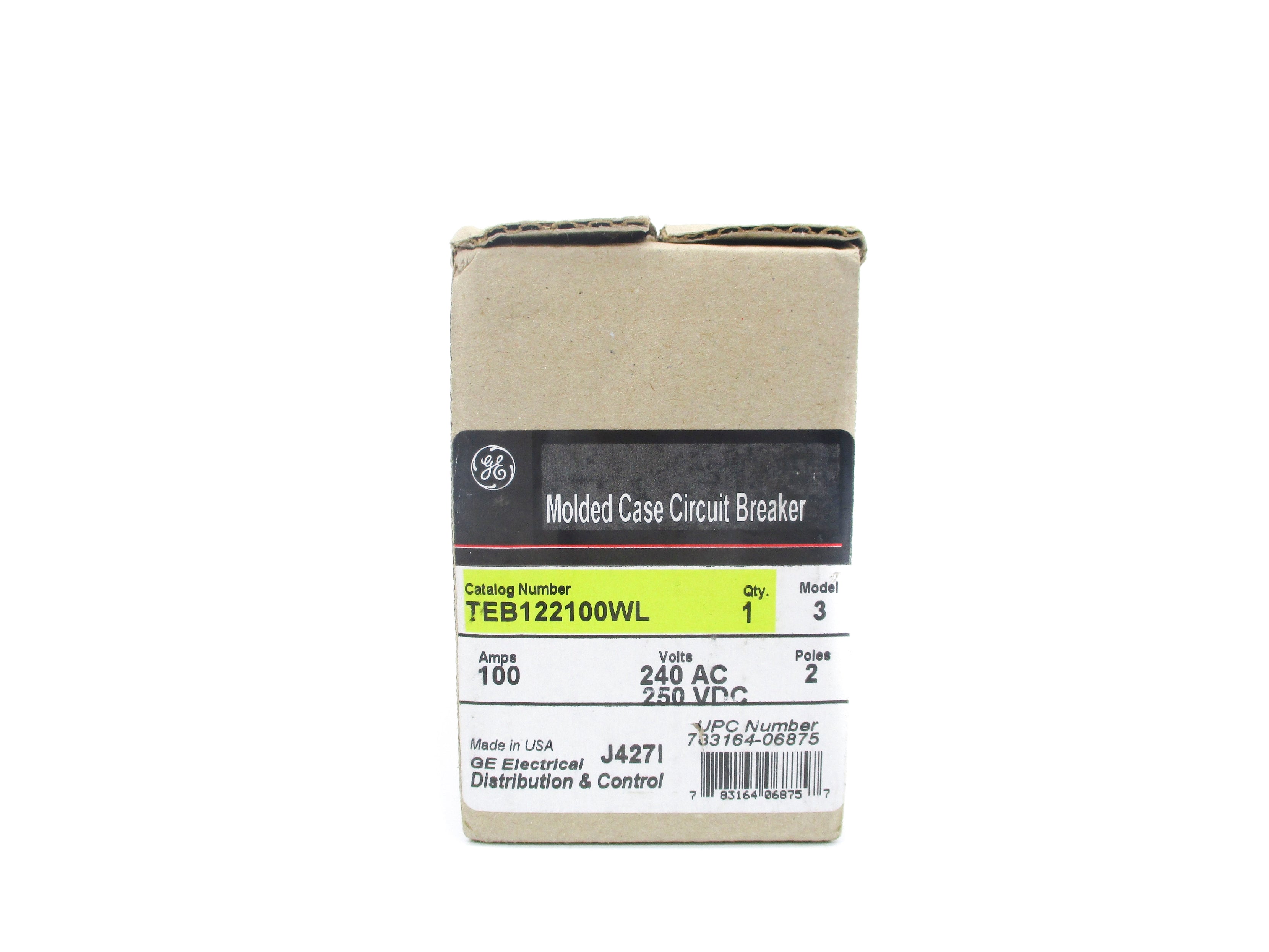 GENERAL ELECTRIC TEB122100WL 250VDC 100A (GREEN) NSMP