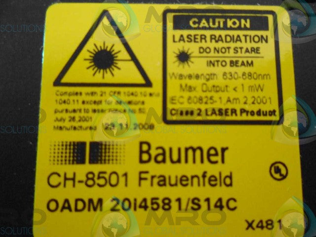 BAUMER OADM 2014581/S14C SENSOR SOLUTION *NEW IN BOX*