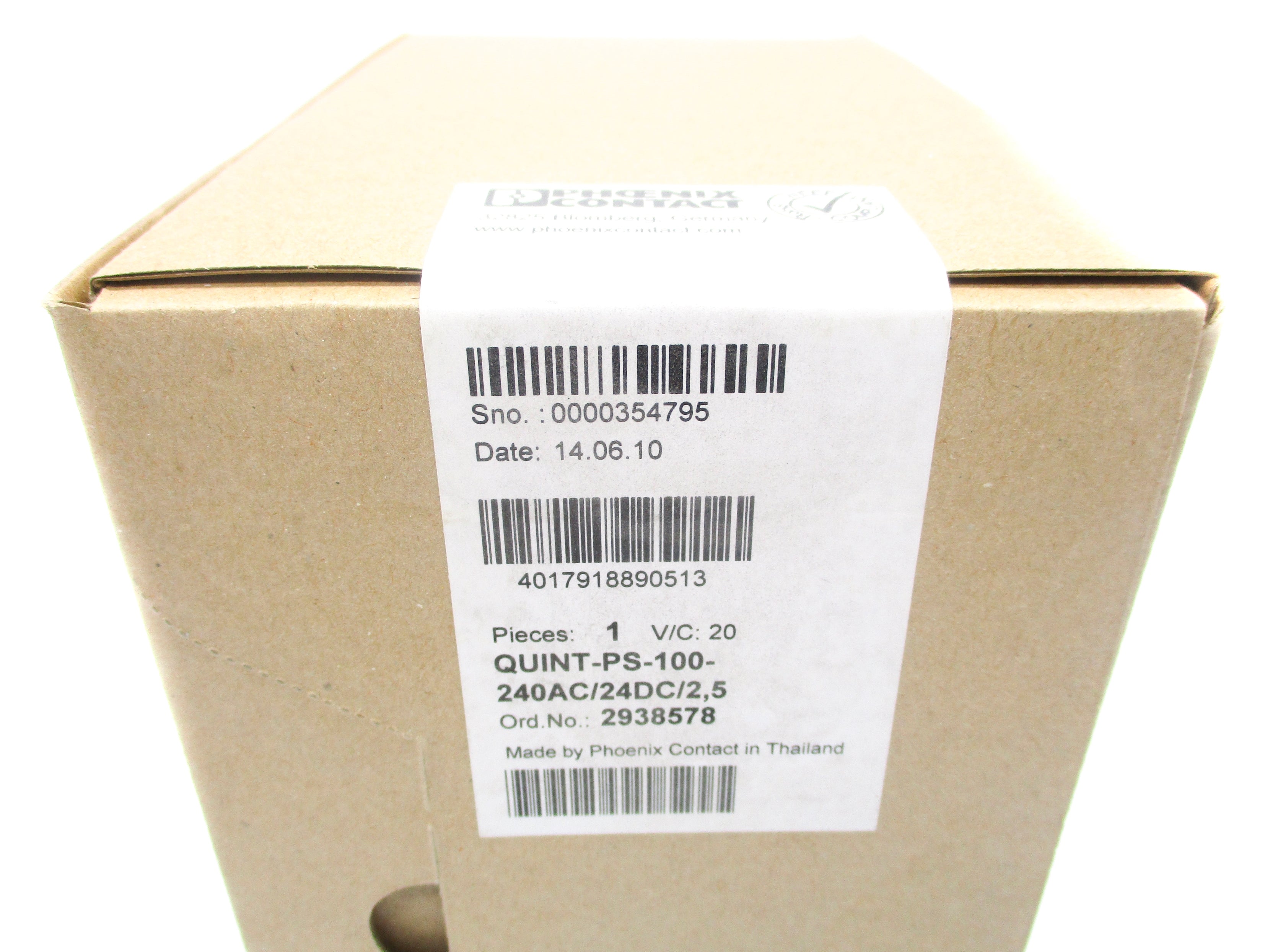 PHOENIX CONTACT QUINT-PS-100-240AC/24DC/2.5 NSFS