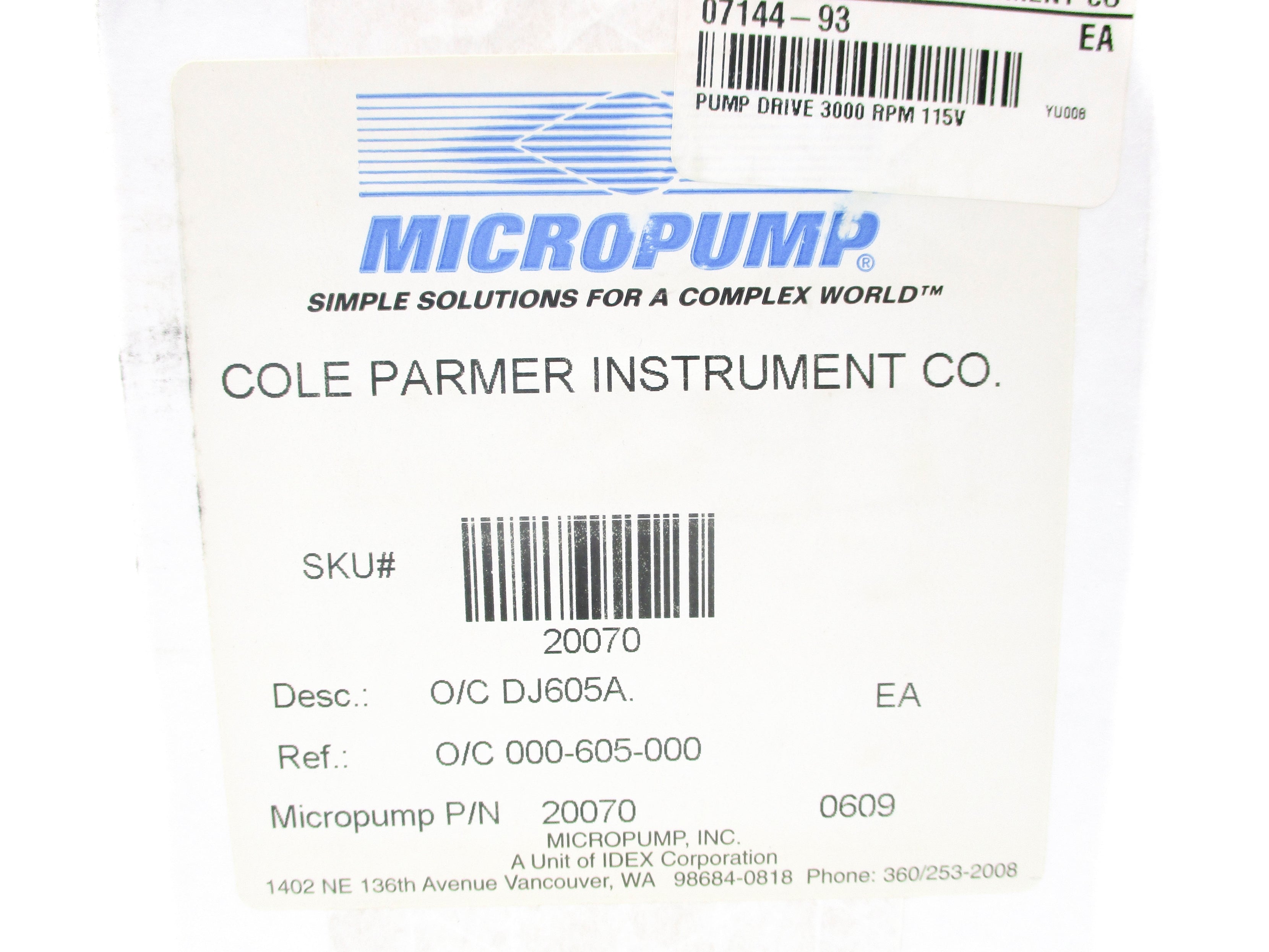 MICROPUMP 20070 NSFS