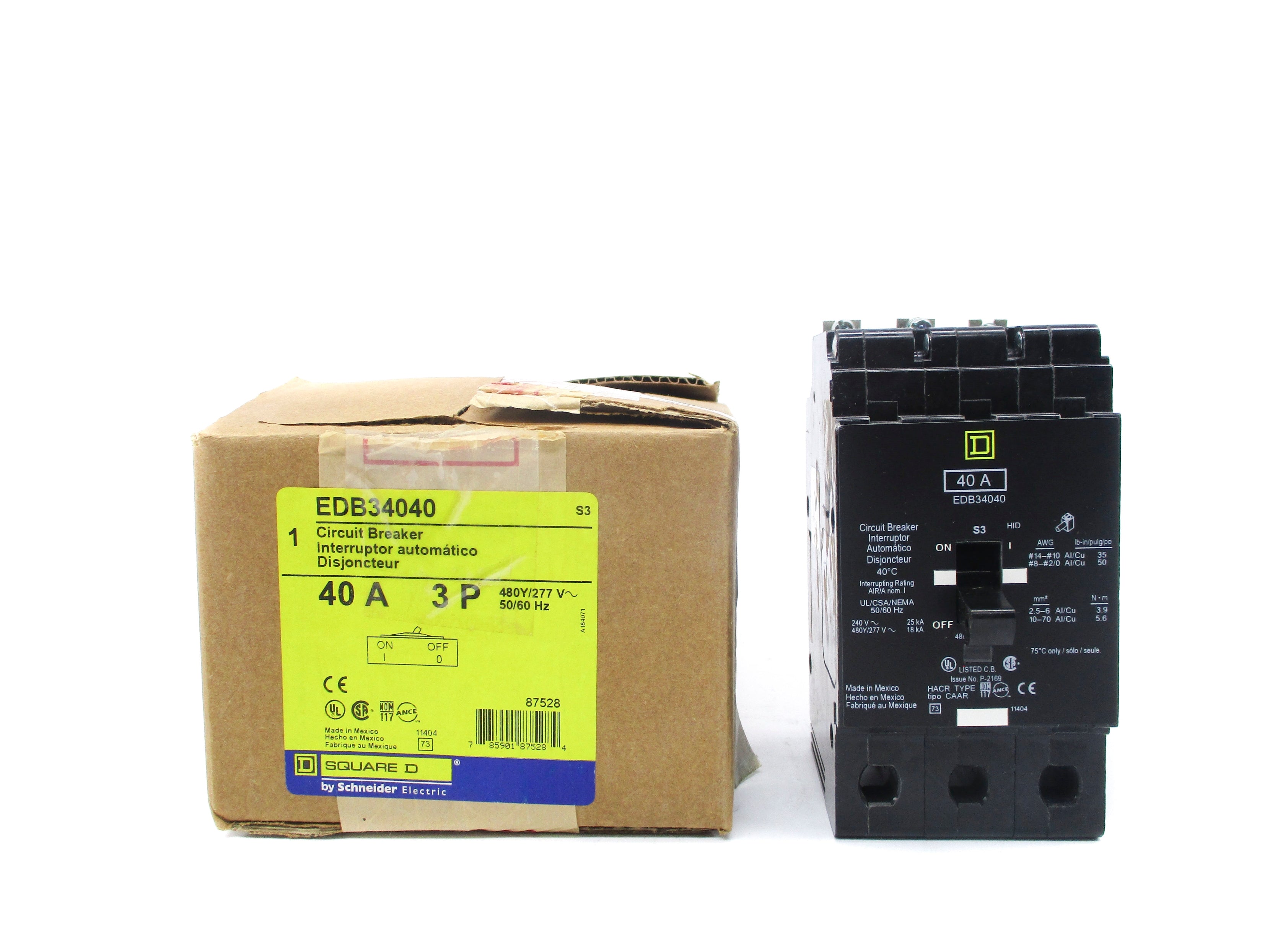 SQUARE D EDB34040 SER. S3 40A 240V NSMP