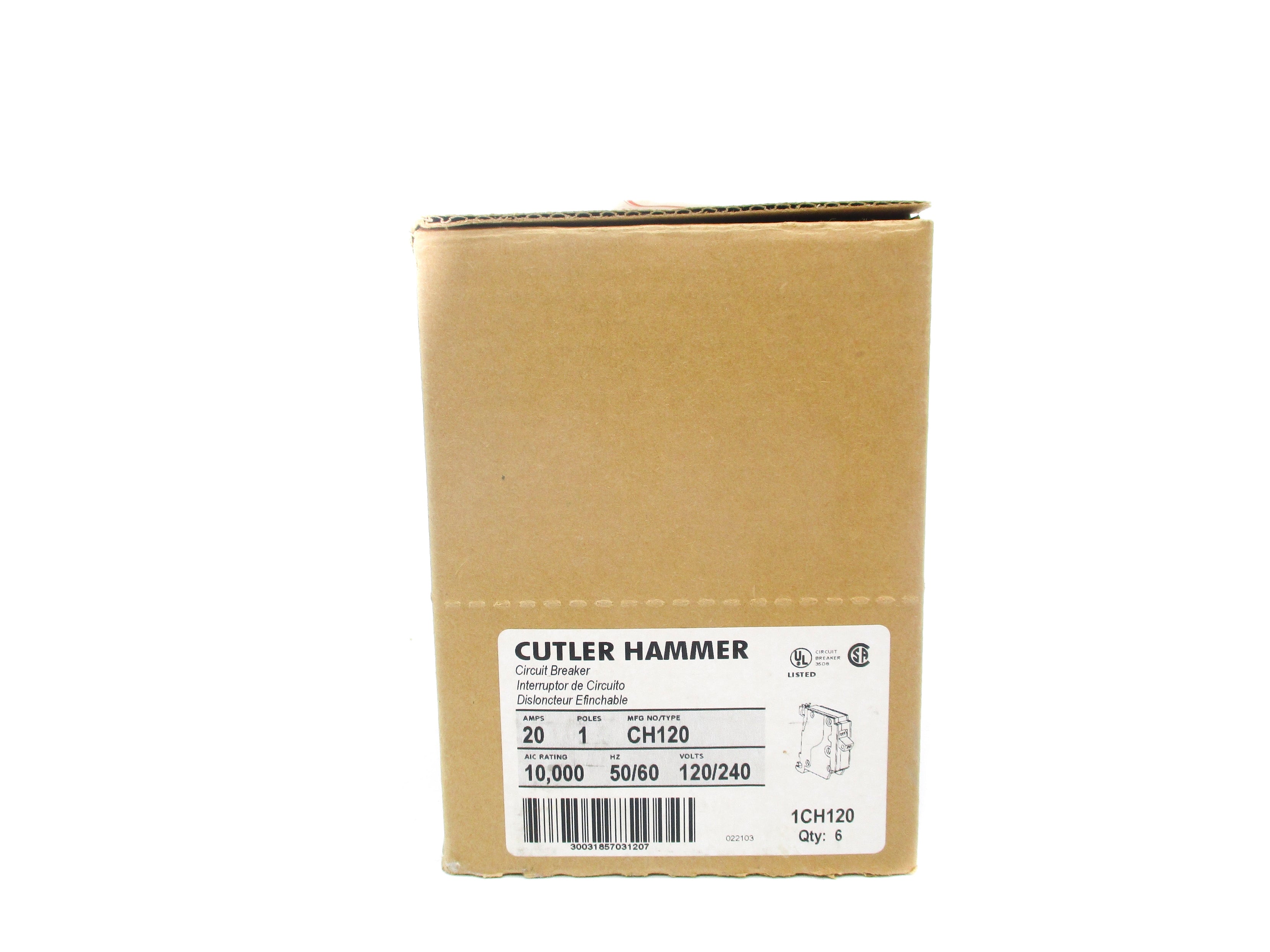 CUTLER HAMMER CH120 120/240VAC 20A (PKG OF 6) NSMP