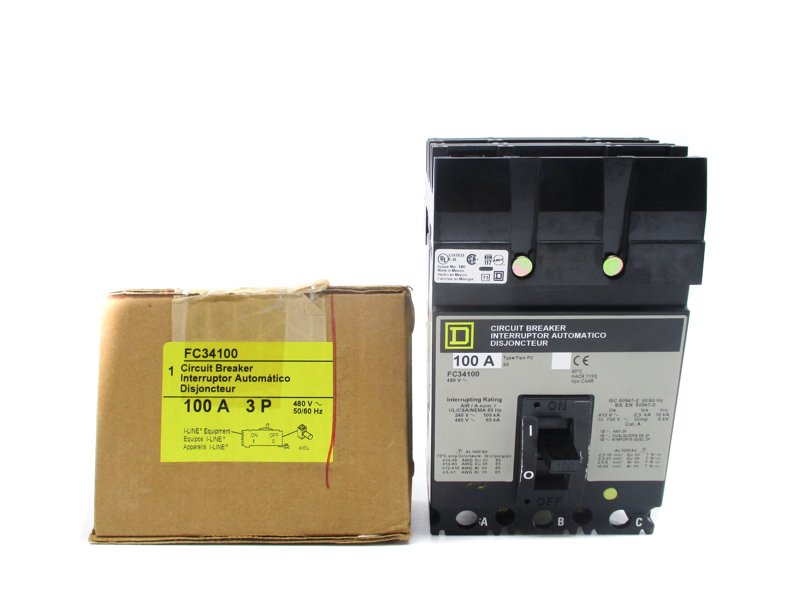 SQUARE D FC34100 100A 480V NSMP