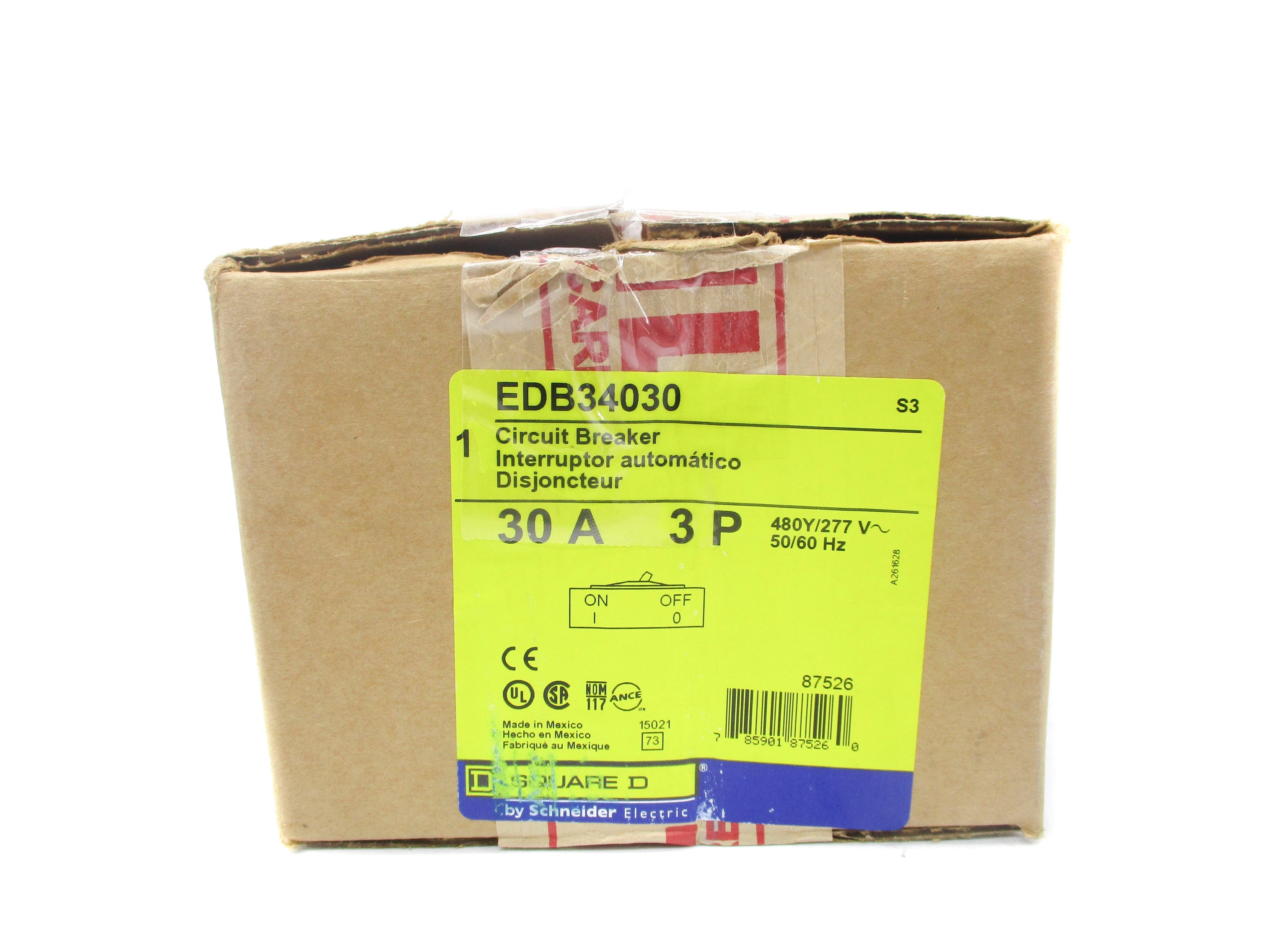 SQUARE D EDB34030 SER. S3 30A 277V NSMP