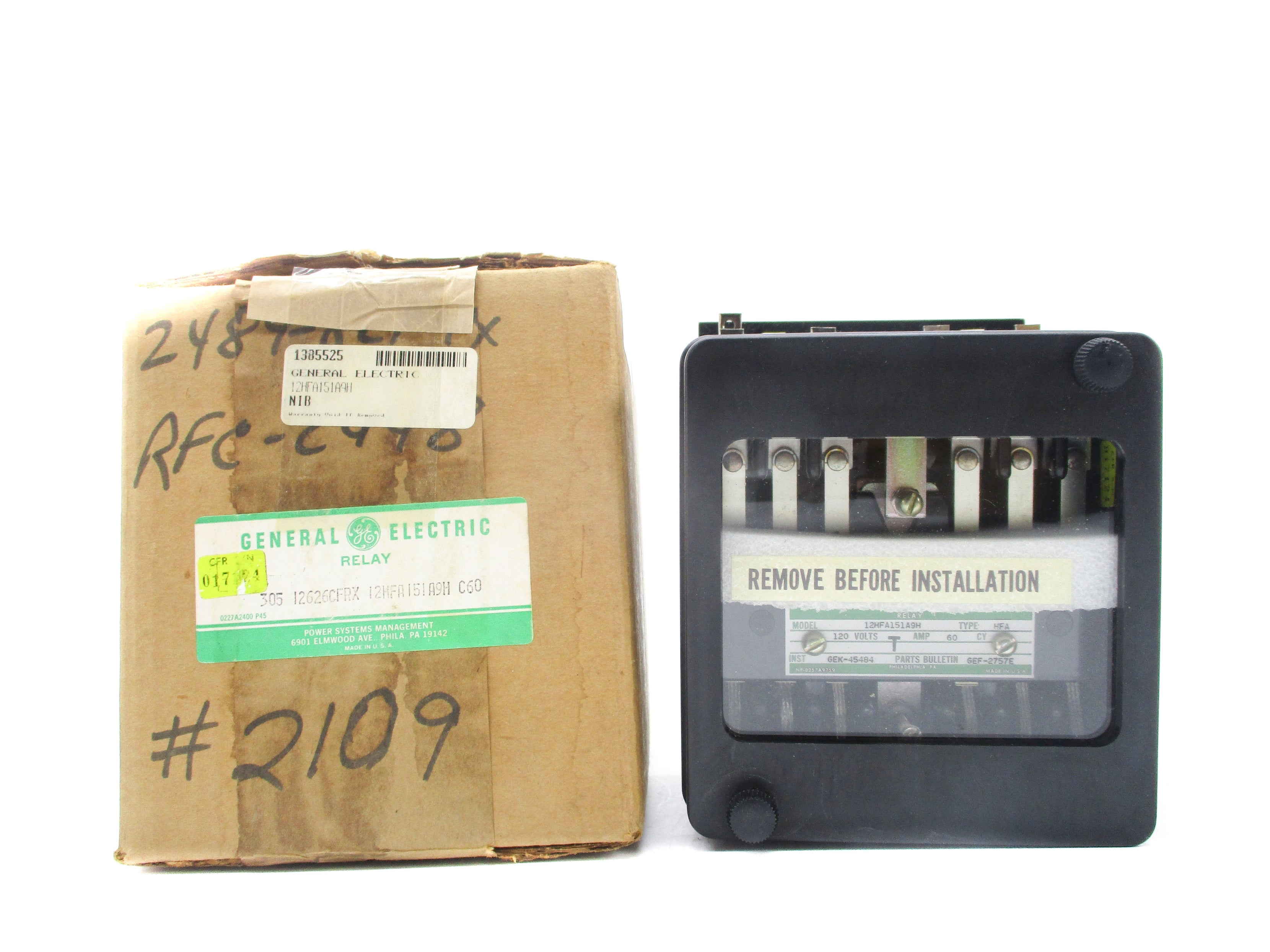 GENERAL ELECTRIC 12HFA151A9H 120V NSMP