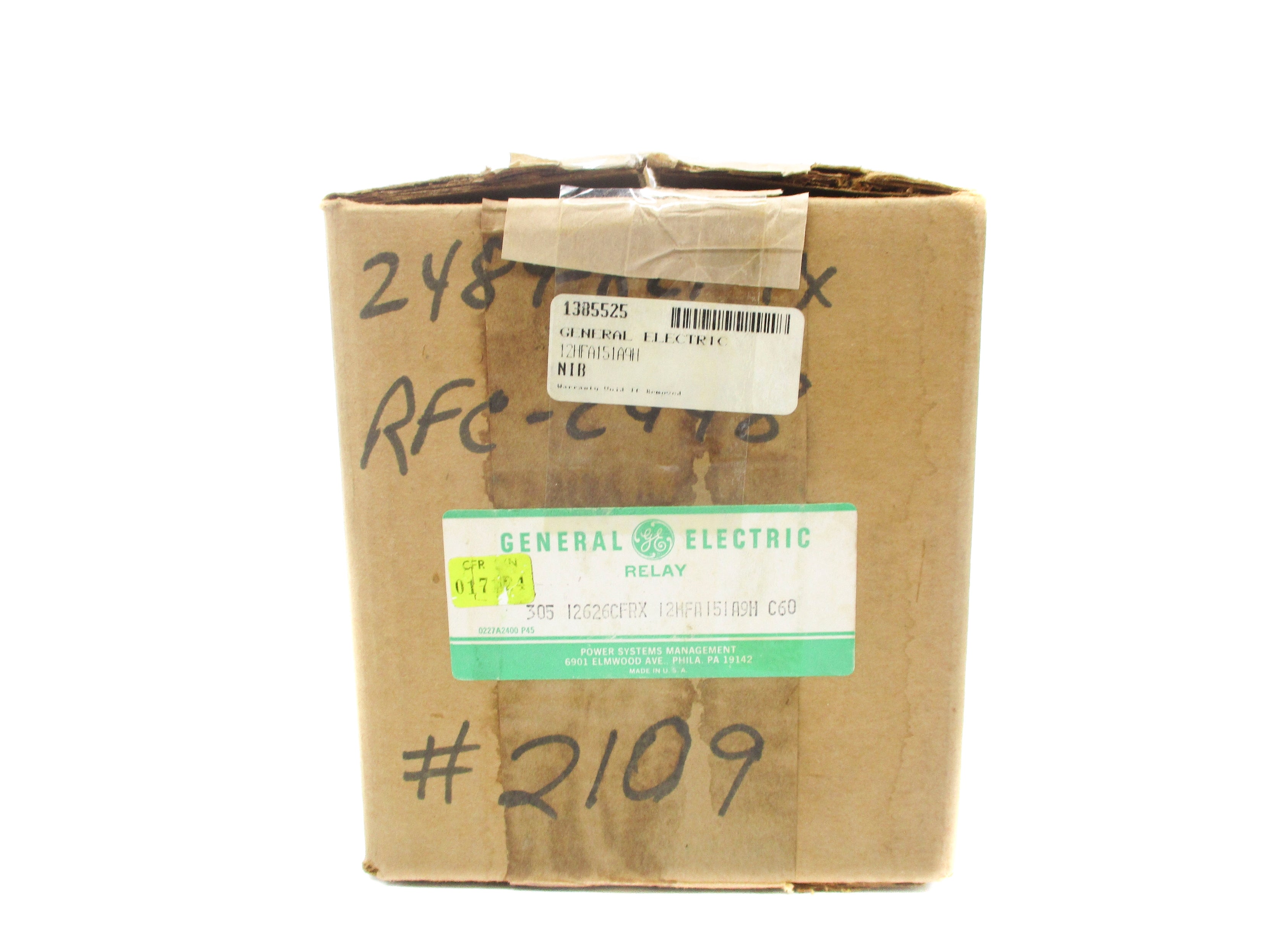 GENERAL ELECTRIC 12HFA151A9H 120V NSMP